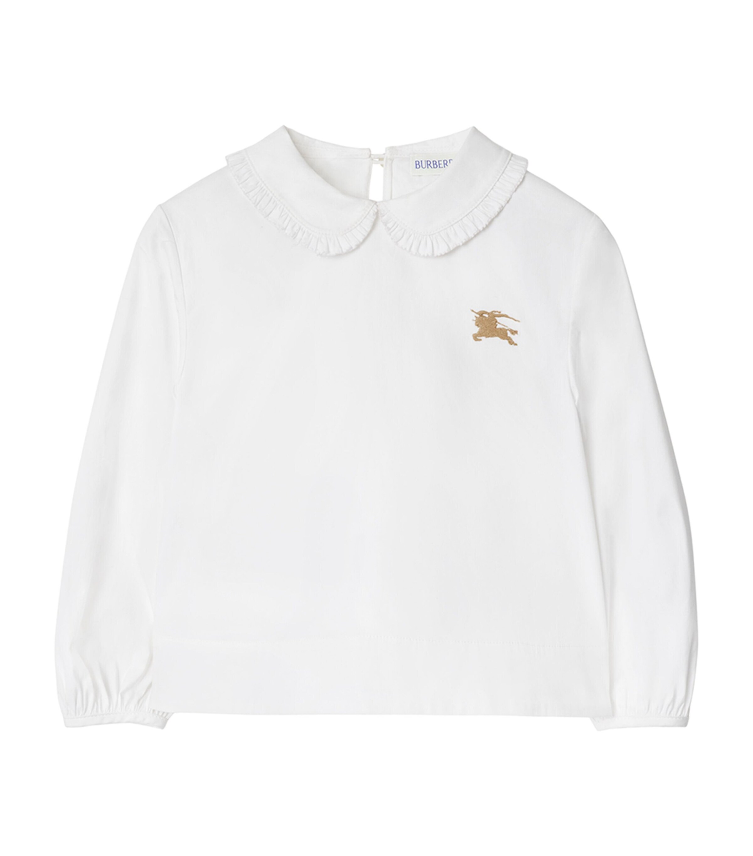 Burberry Kids Stretch-Cotton EKD Shirt (3-12 Years) White Image 1