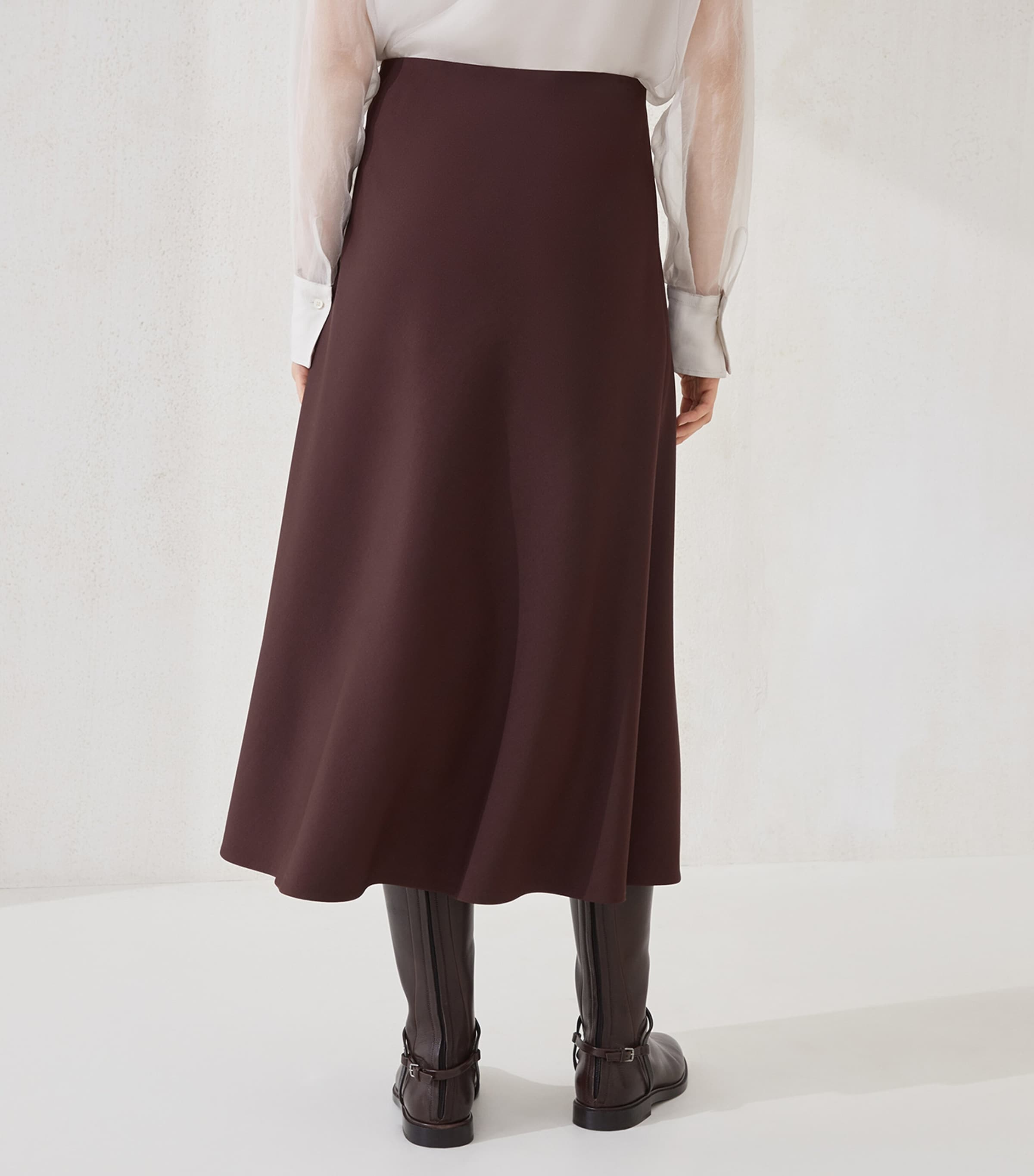 Virgin Wool-Blend Twill Flute Skirt Skirt C4243 Image 3