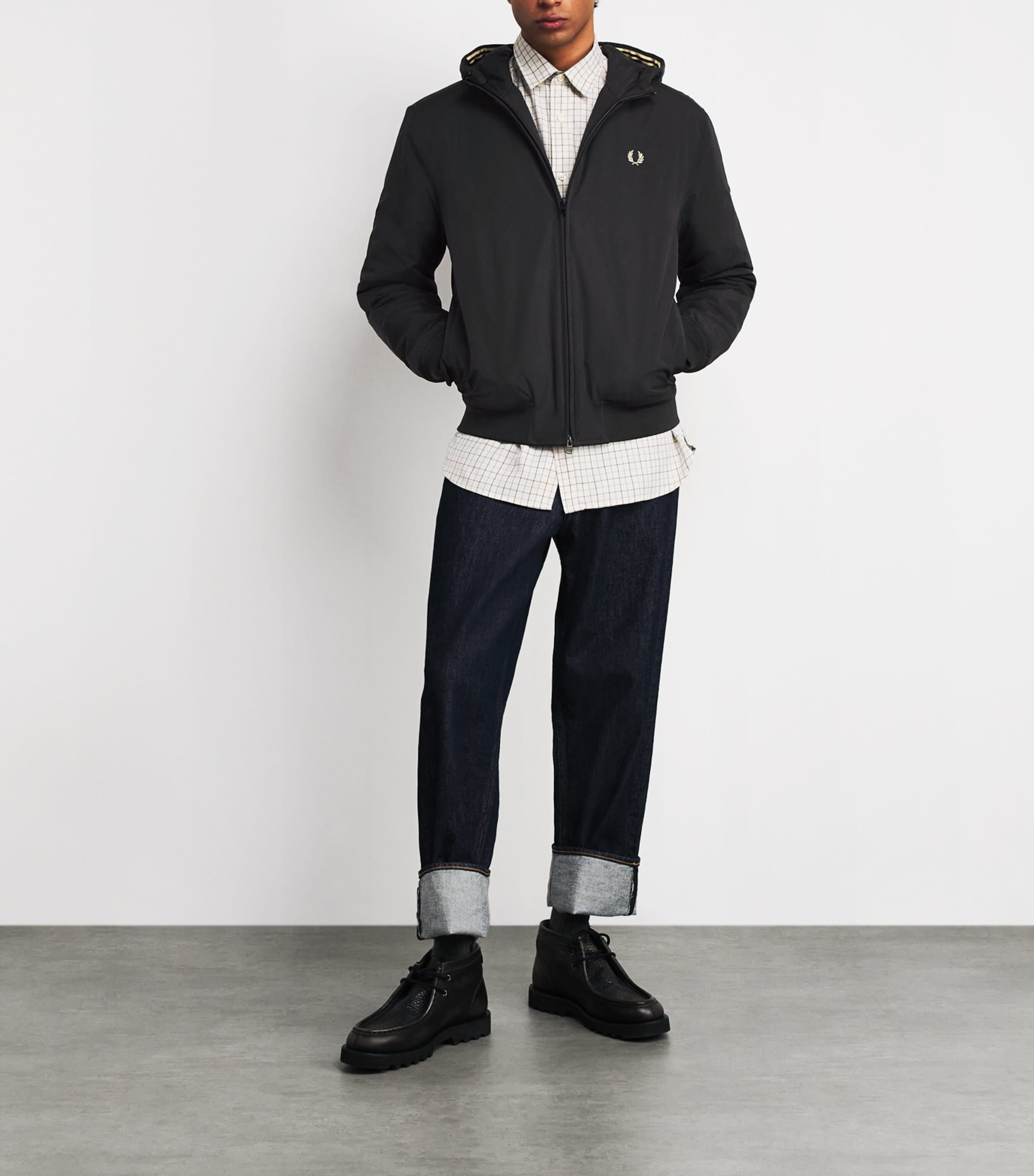 Hooded Brentham Jacket 102 BLACK Image 2