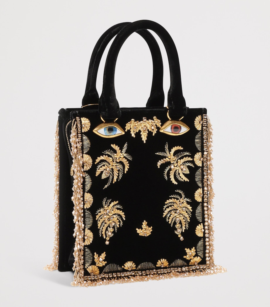Mini Velvet Face Top-Handle Bag 999 BLACK Image 3