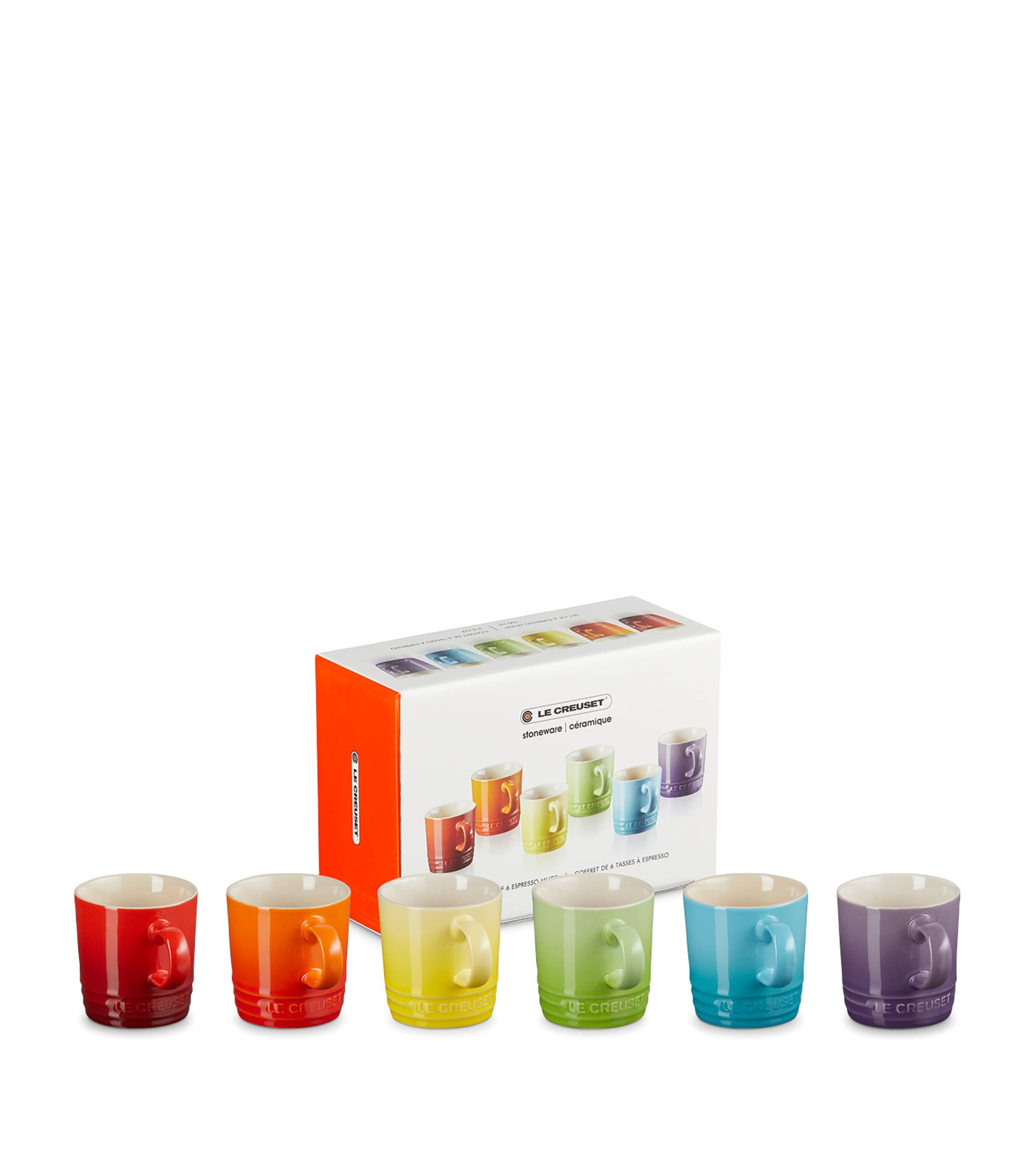 Le Creuset Rainbow Espresso Mugs