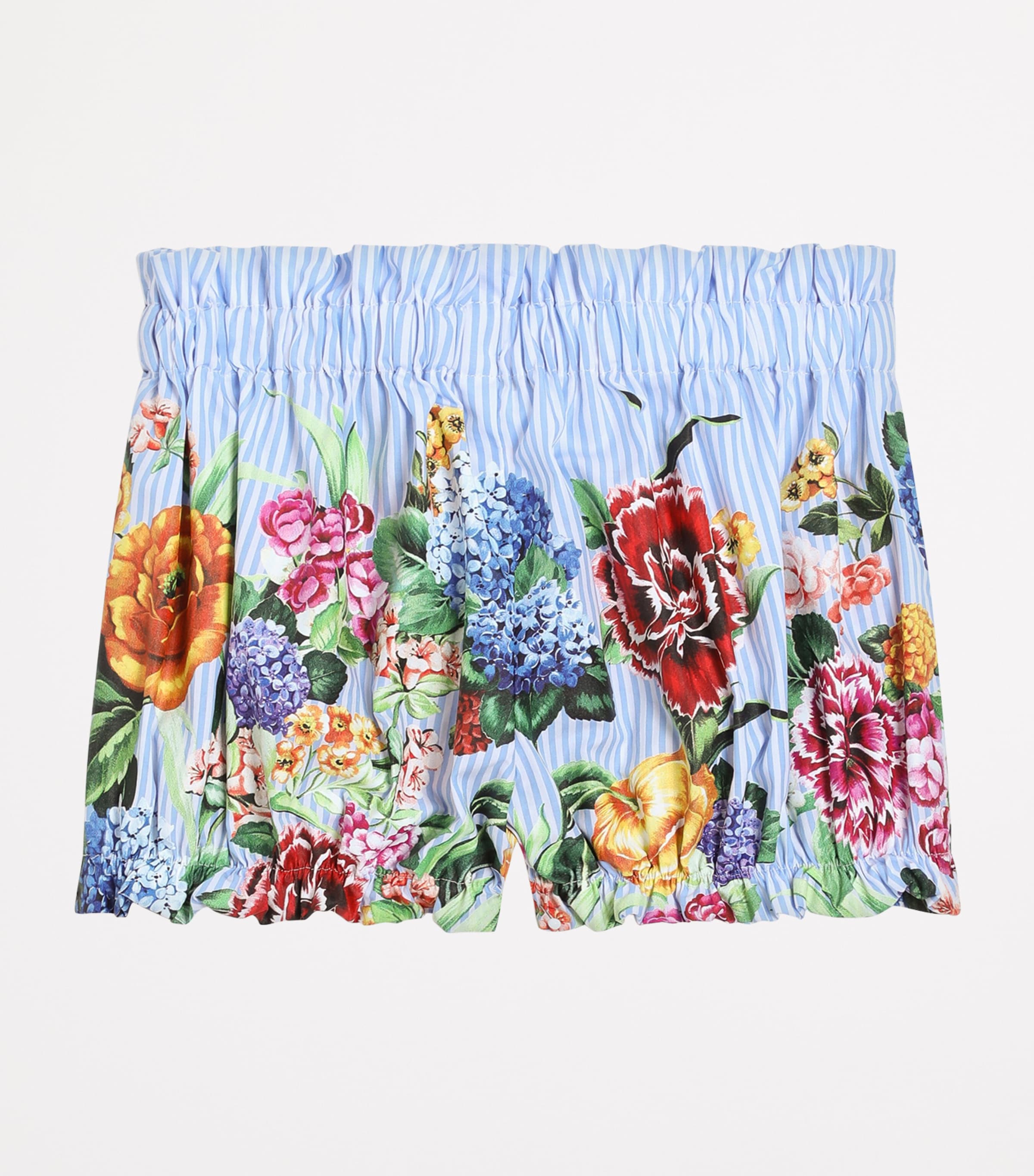 Cotton Poplin Floral Shorts (3-30 Months) HH5KU-MIX FIORI Image 2