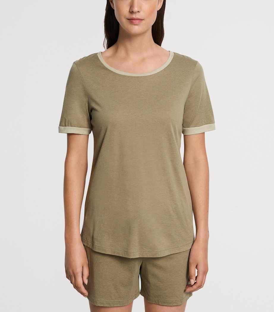 Cotton-Blend Laura Pyjamas COVERT GREEN Image 2