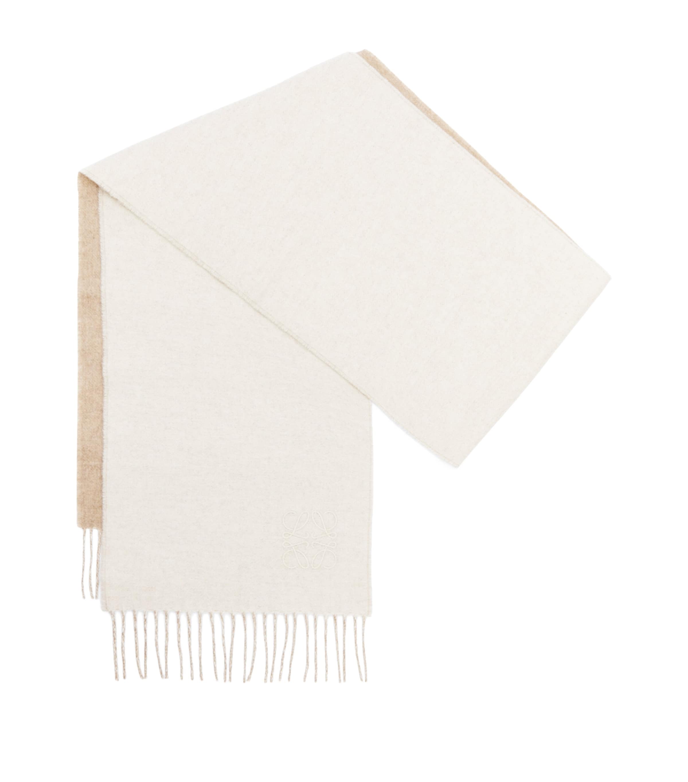 Bicolour Anagram Scarf IVORY/SAND Image 3