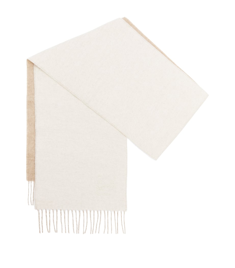 Bicolour Anagram Scarf IVORY/SAND Image 3