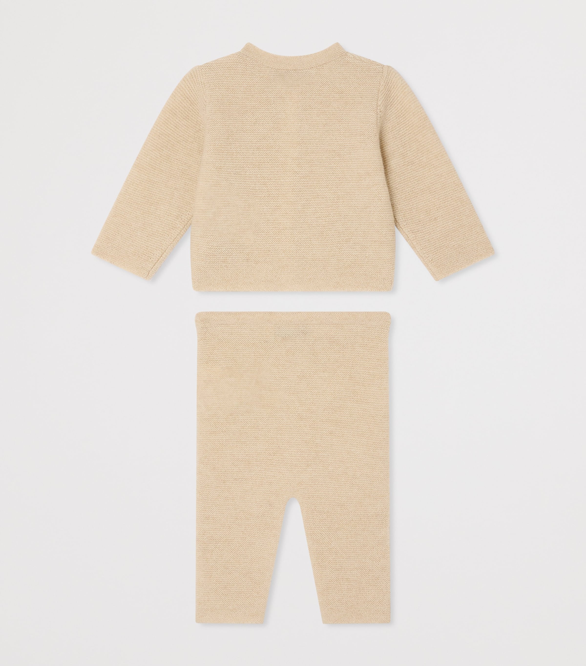 Bonpoint Cashmere Cardigan and Trousers Set (1-18 Months) Beige Image 2