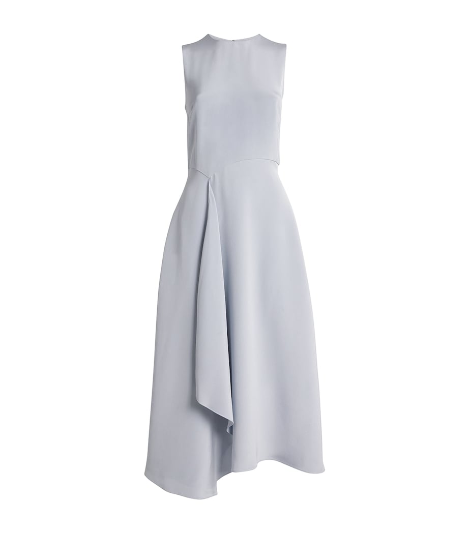 Silk Crepe Lynn Midi Dress ICBLU ICE BLUE Image 1