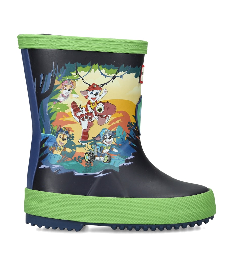 Hunter Kids x Paw Patrol Dino Wellington Boots Black/comb Image 1
