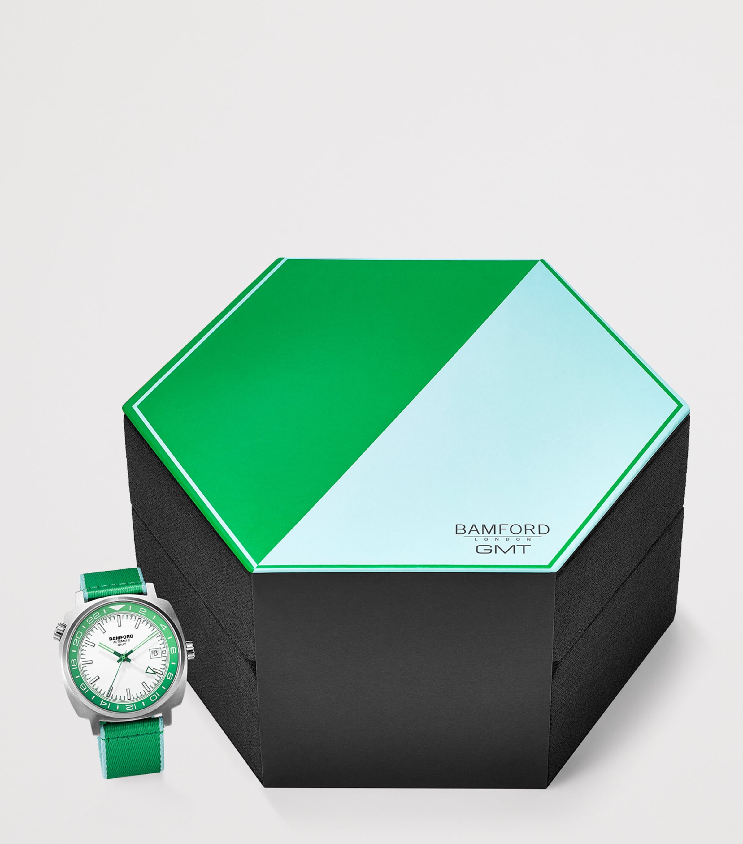 Stainless Steel GMT Summer +8 Watch 40mm GREEN Image 6