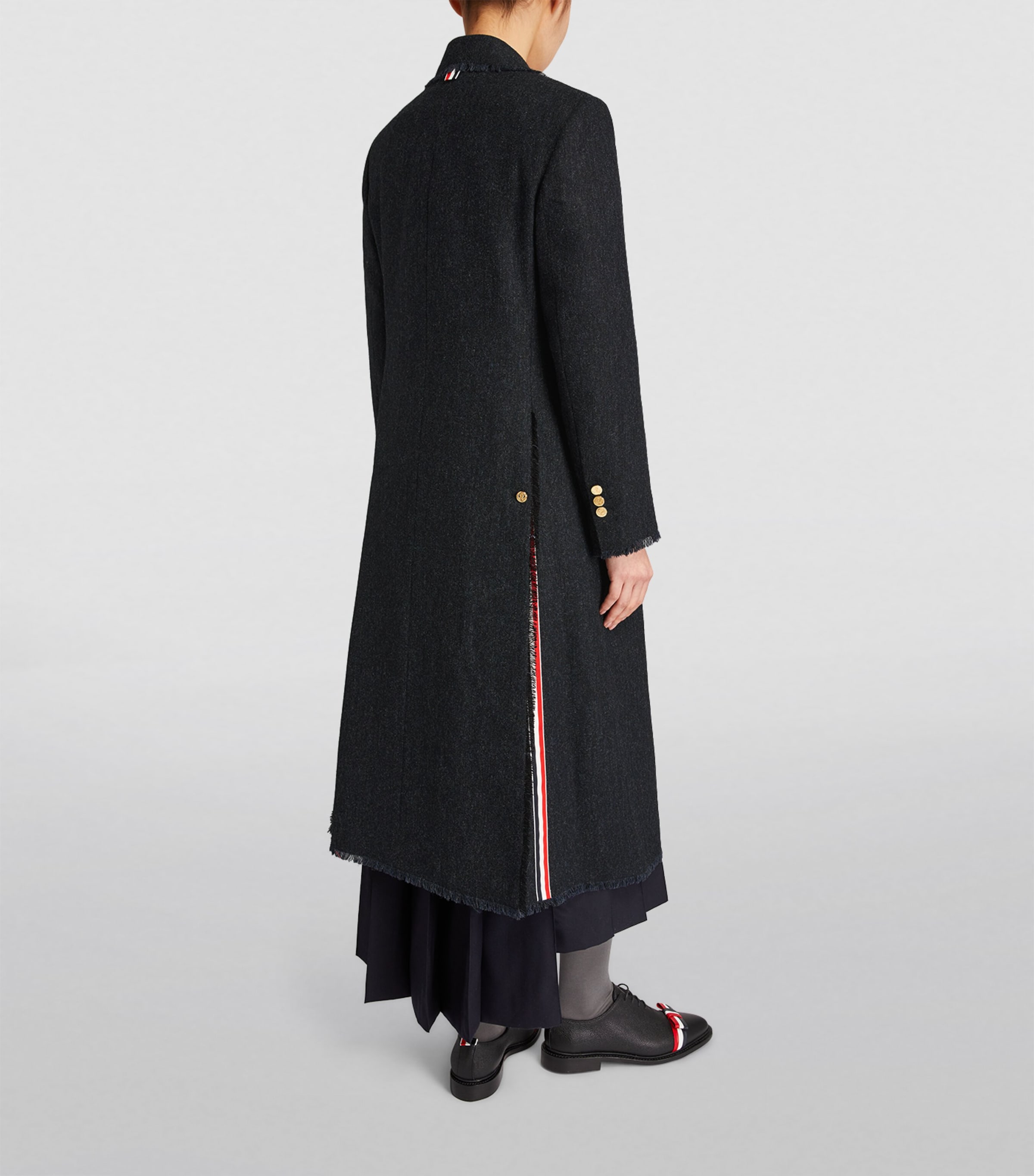 Wide-Lapel Overcoat NAVY Image 4