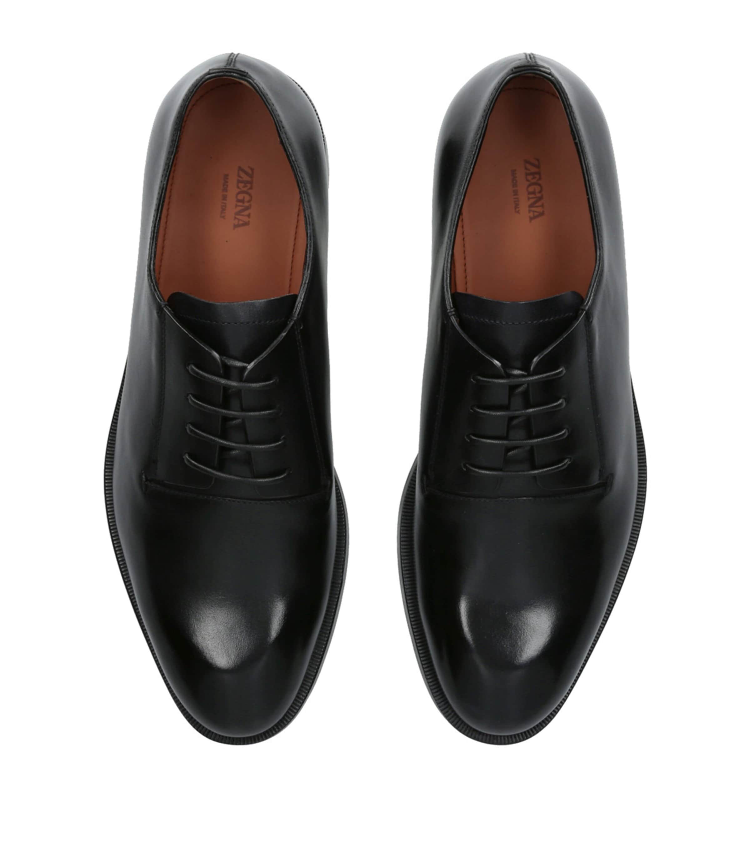 Leather Torino Derby Shoes BLACK Image 4