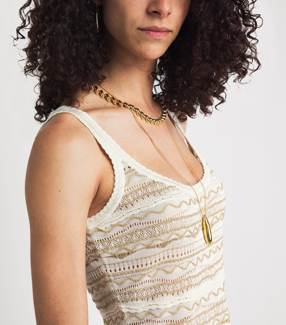 Ulla Johnson Womens Knitted Clotilde Tank Top Conch Image 3