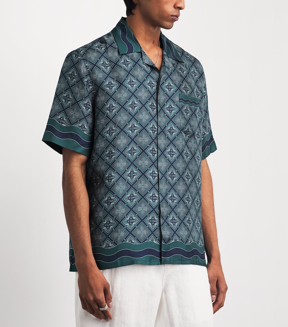 Casablanca Mens Silk Radiating Monogram Shirt Radiating Monogram Image 4