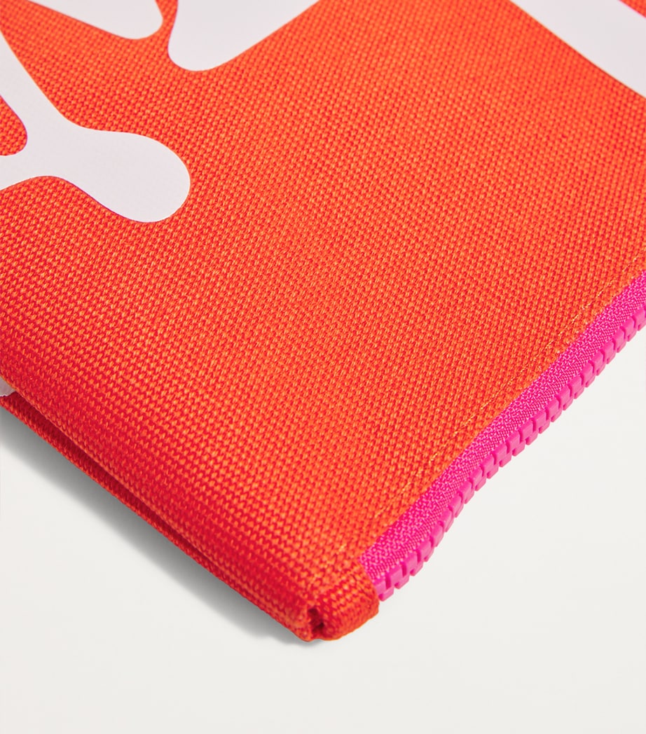 Medium Cotton Logo Pouch ORANGE Image 4