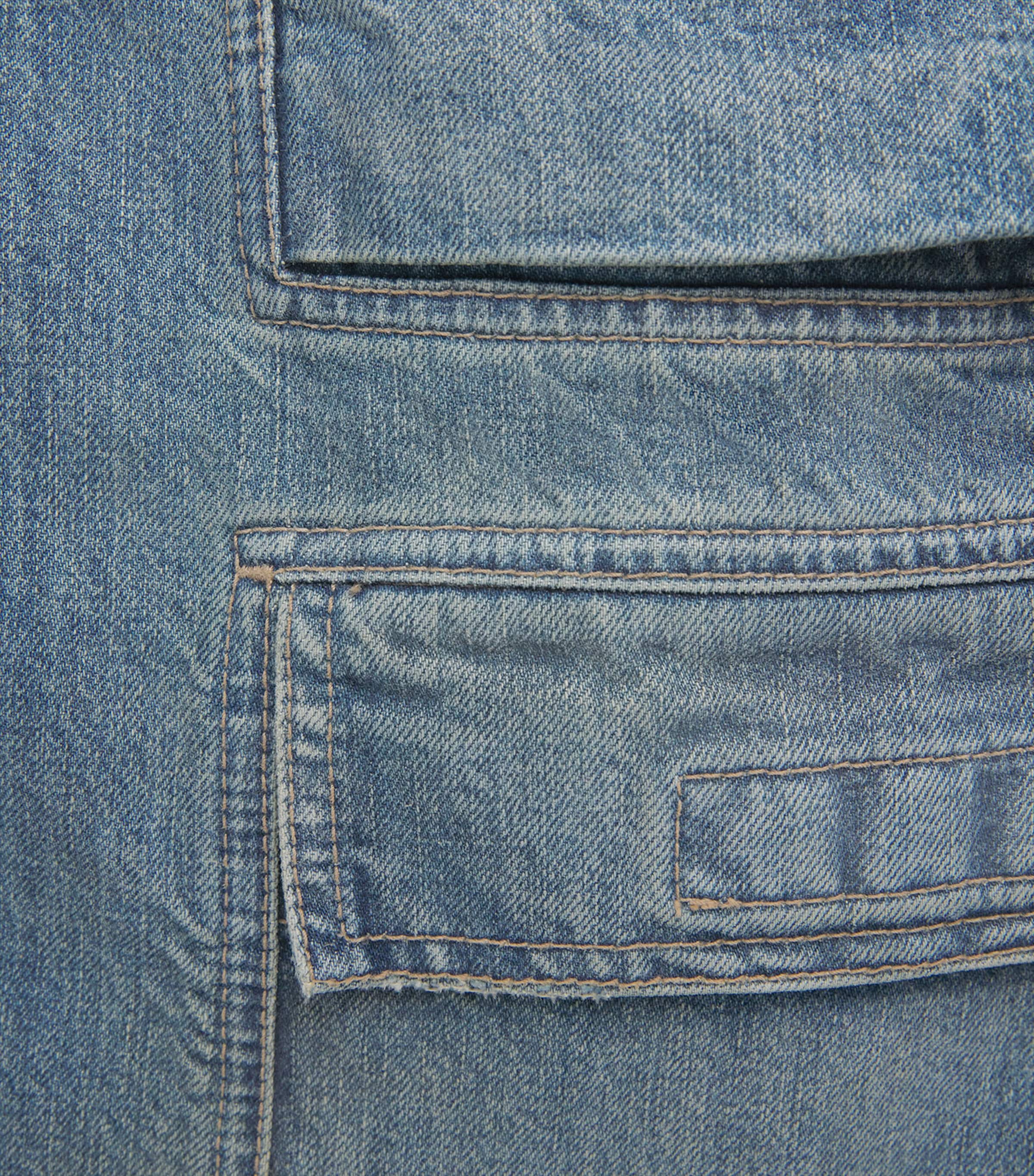 Double Cargo Jeans WASHED INDIGO - 28 Image 5