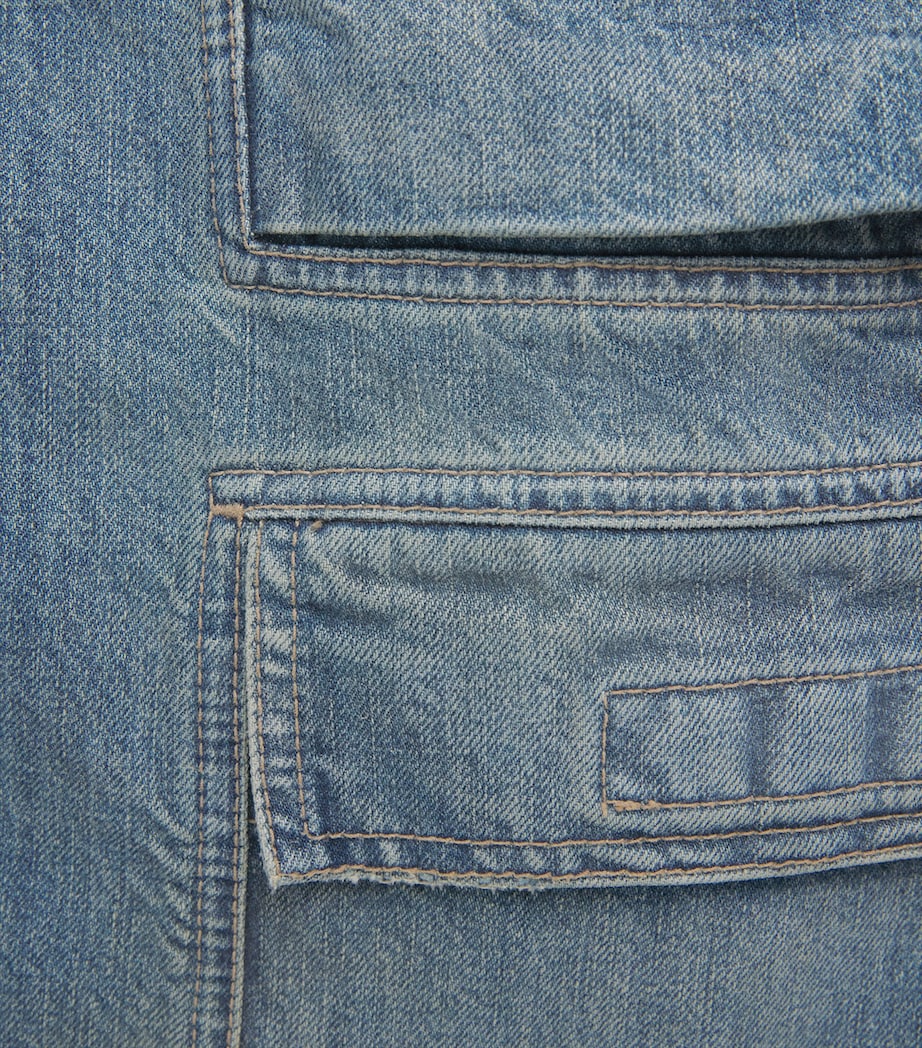 Double Cargo Jeans WASHED INDIGO - 28 Image 5