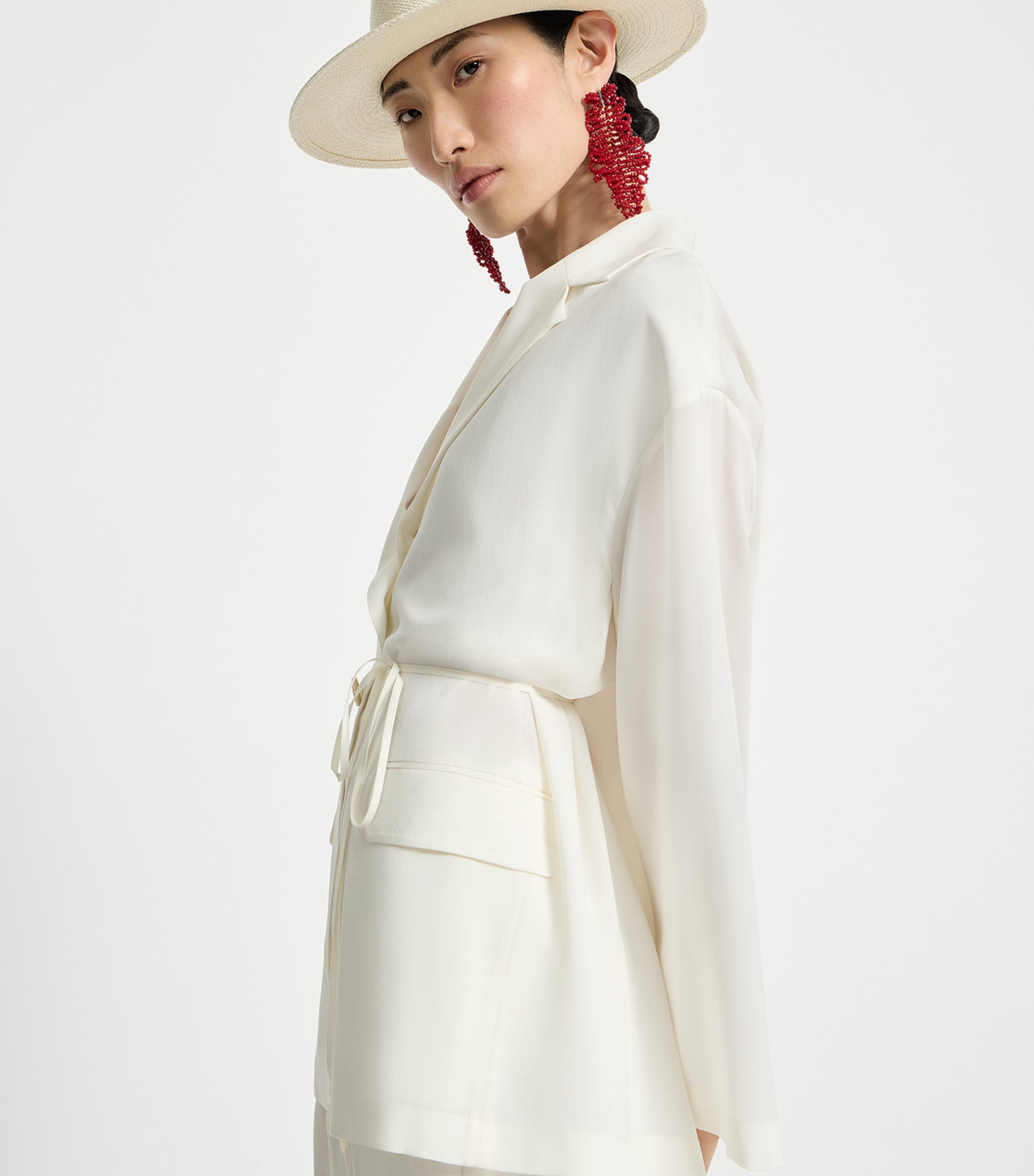 Sable Silk Crepe Blazer C600 Image 4