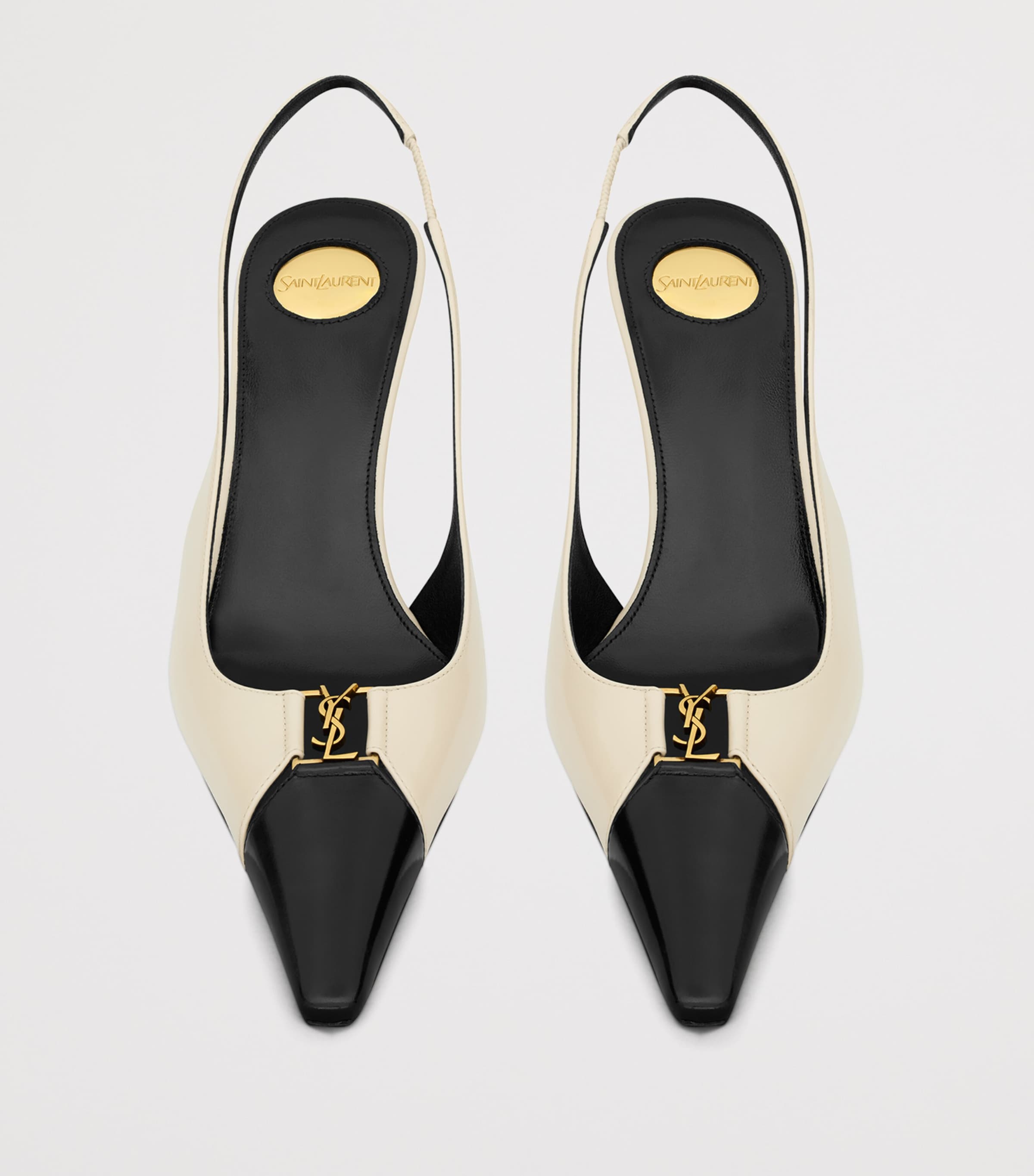 Saint Laurent Leather Babylone Slingback Pumps 75 Image 2