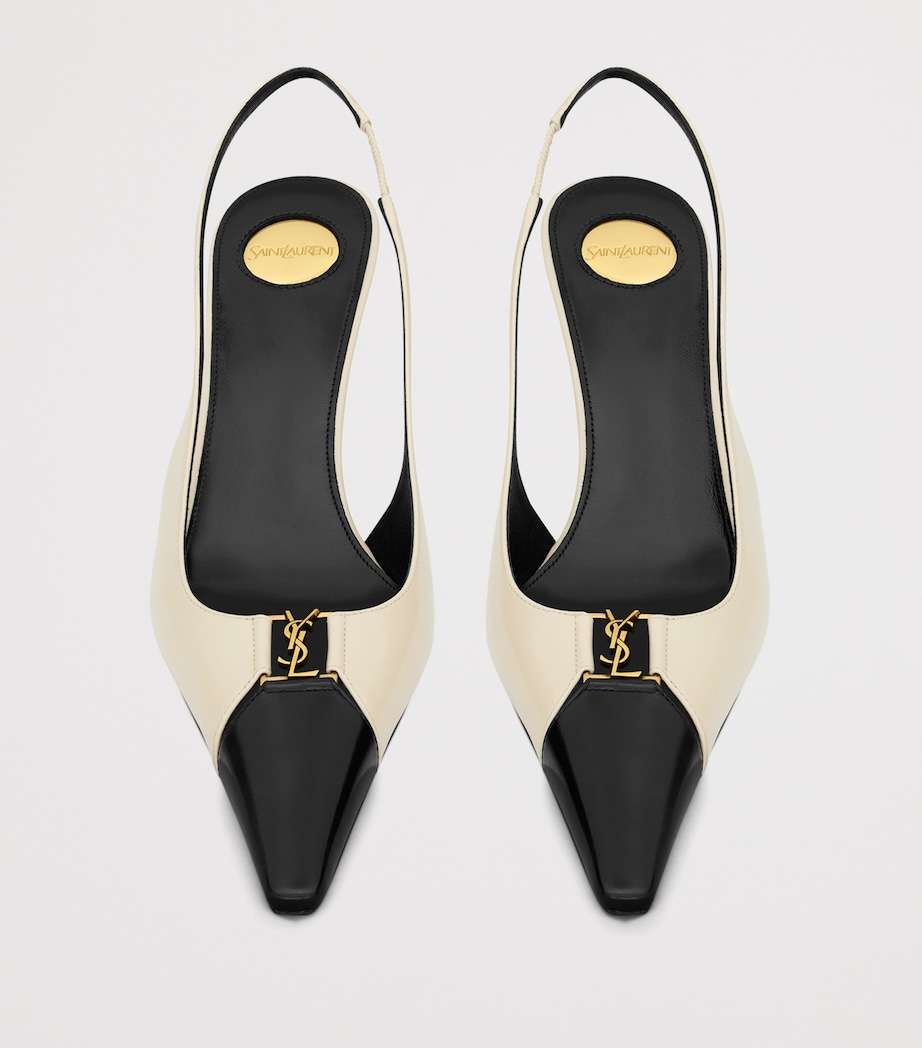 Saint Laurent Leather Babylone Slingback Pumps 75 Image 2