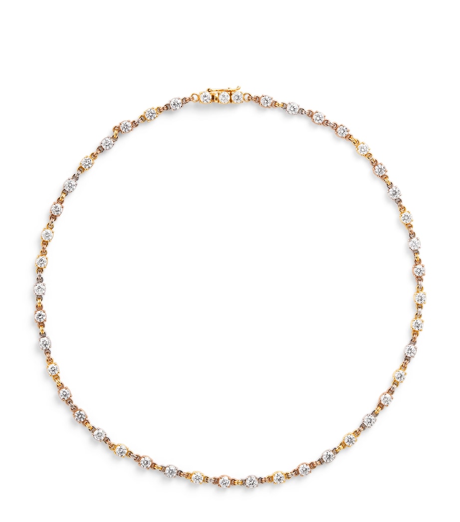 Spinelli Kilcollin Mixed Gold and Diamond Aysa Necklace Mixed Gold Image 1
