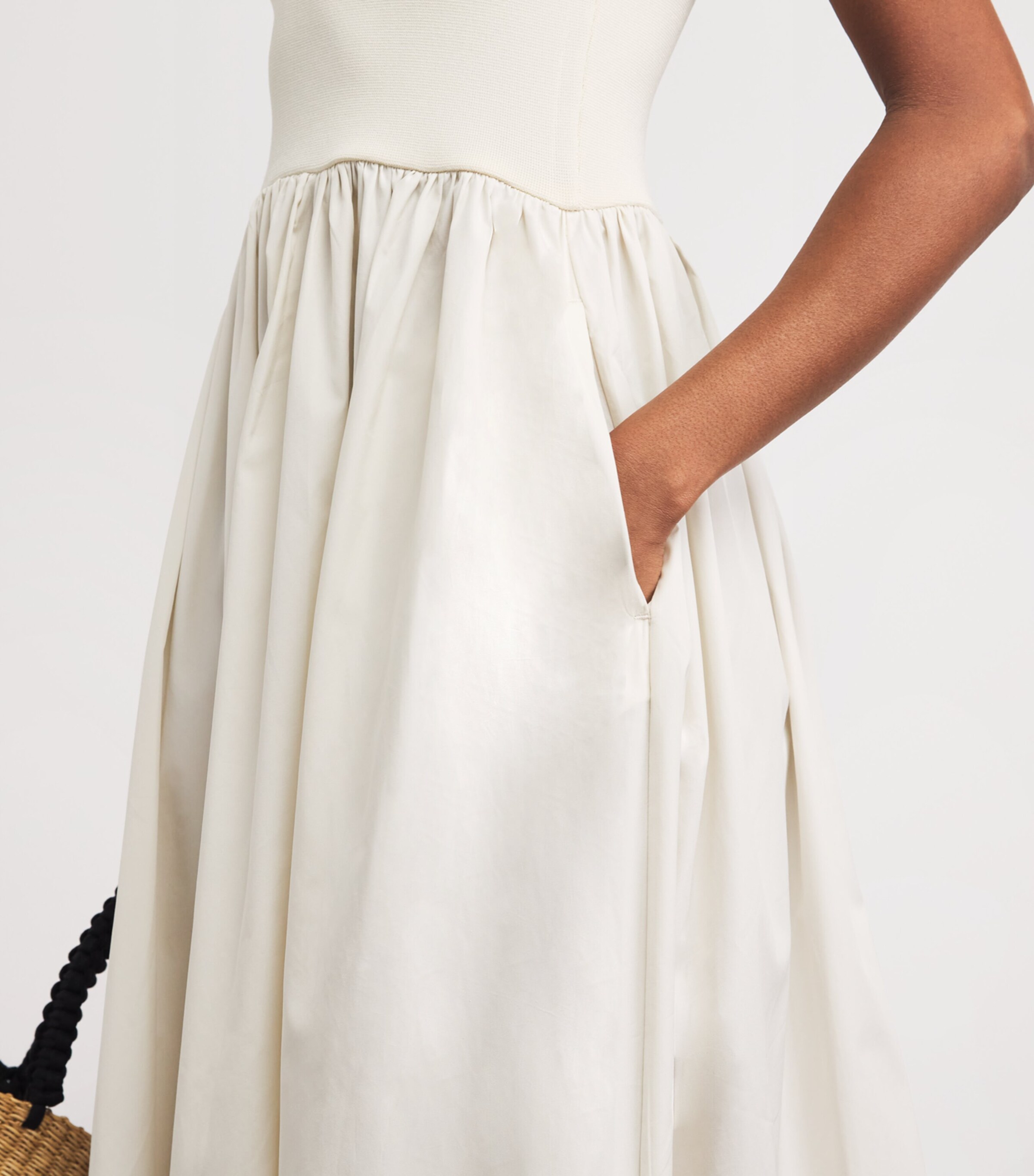 Matteau Womens Organic Cotton Midi Dress Ecruecr Image 3