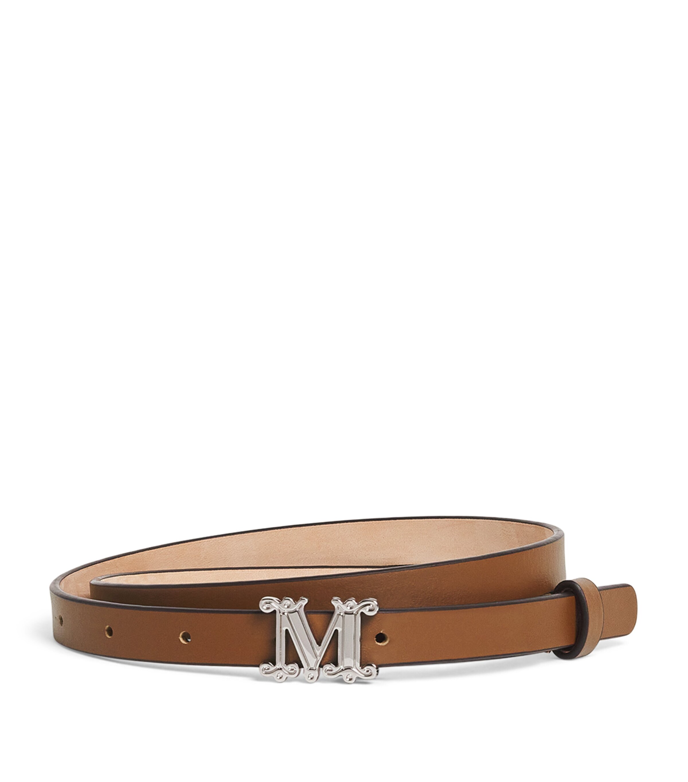 Max Mara Red Leather Monogram Belt | Harrods PA display picture 1