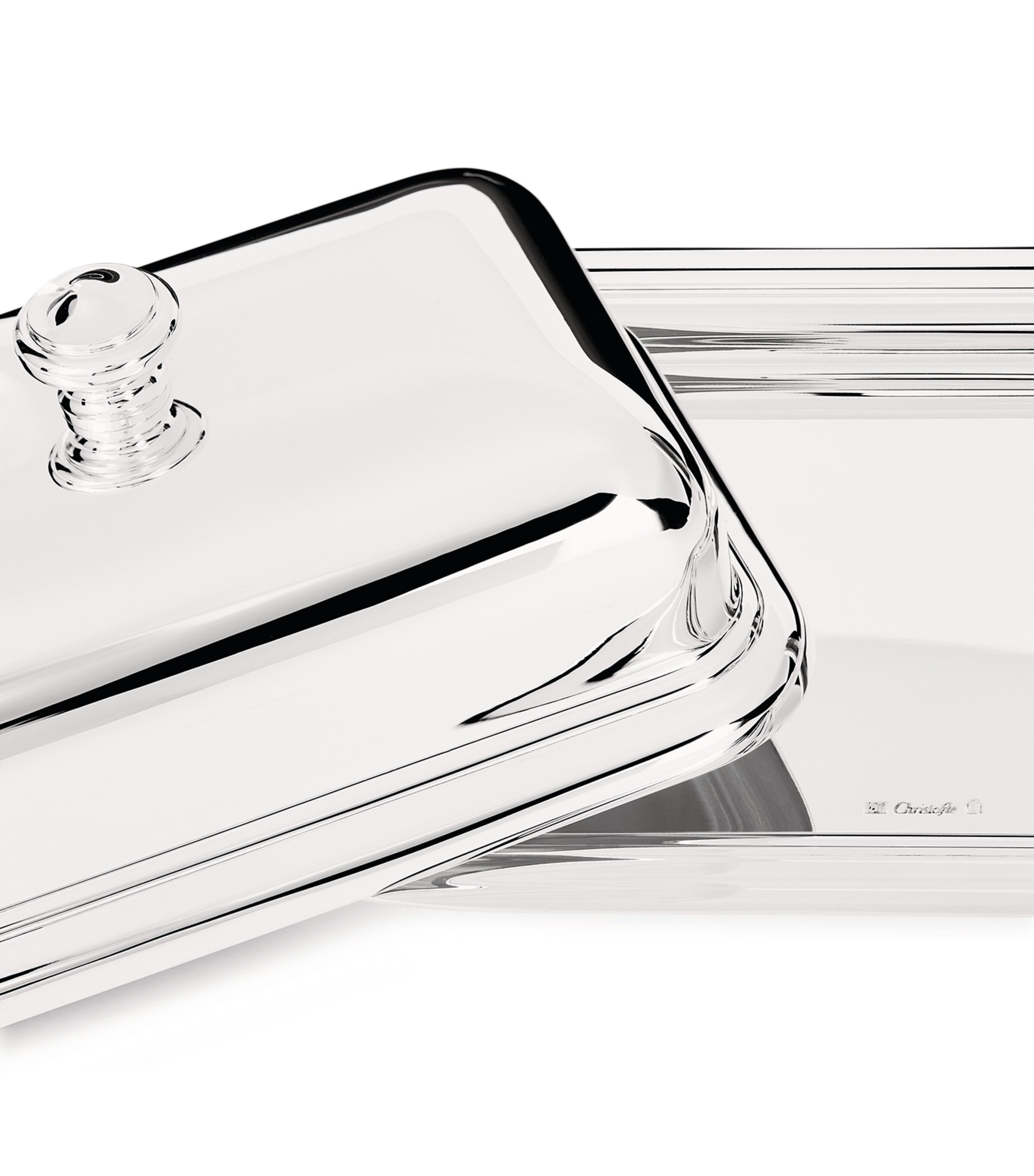 Christofle Silver-Plated Albi Butter Dish Silver Image 2
