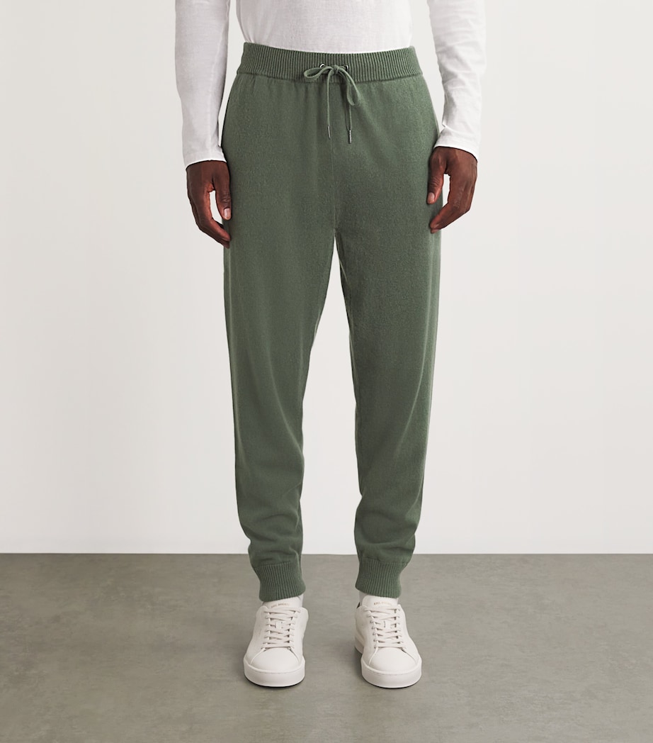 Derek Rose Mens Cashmere Finley Sweatpants Green Image 3