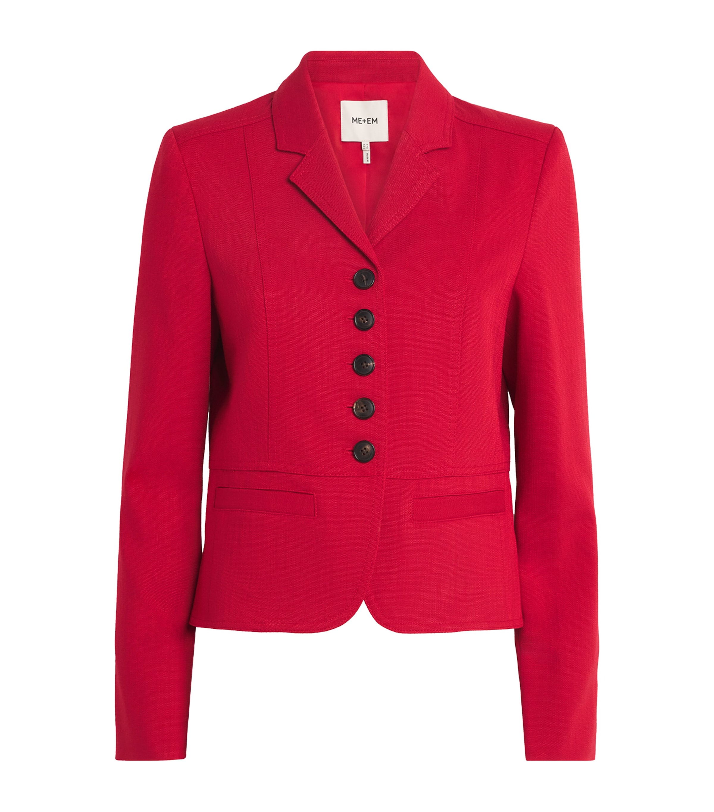 ME+EM Womens Cropped Utility Blazer Ruby Red Image 1