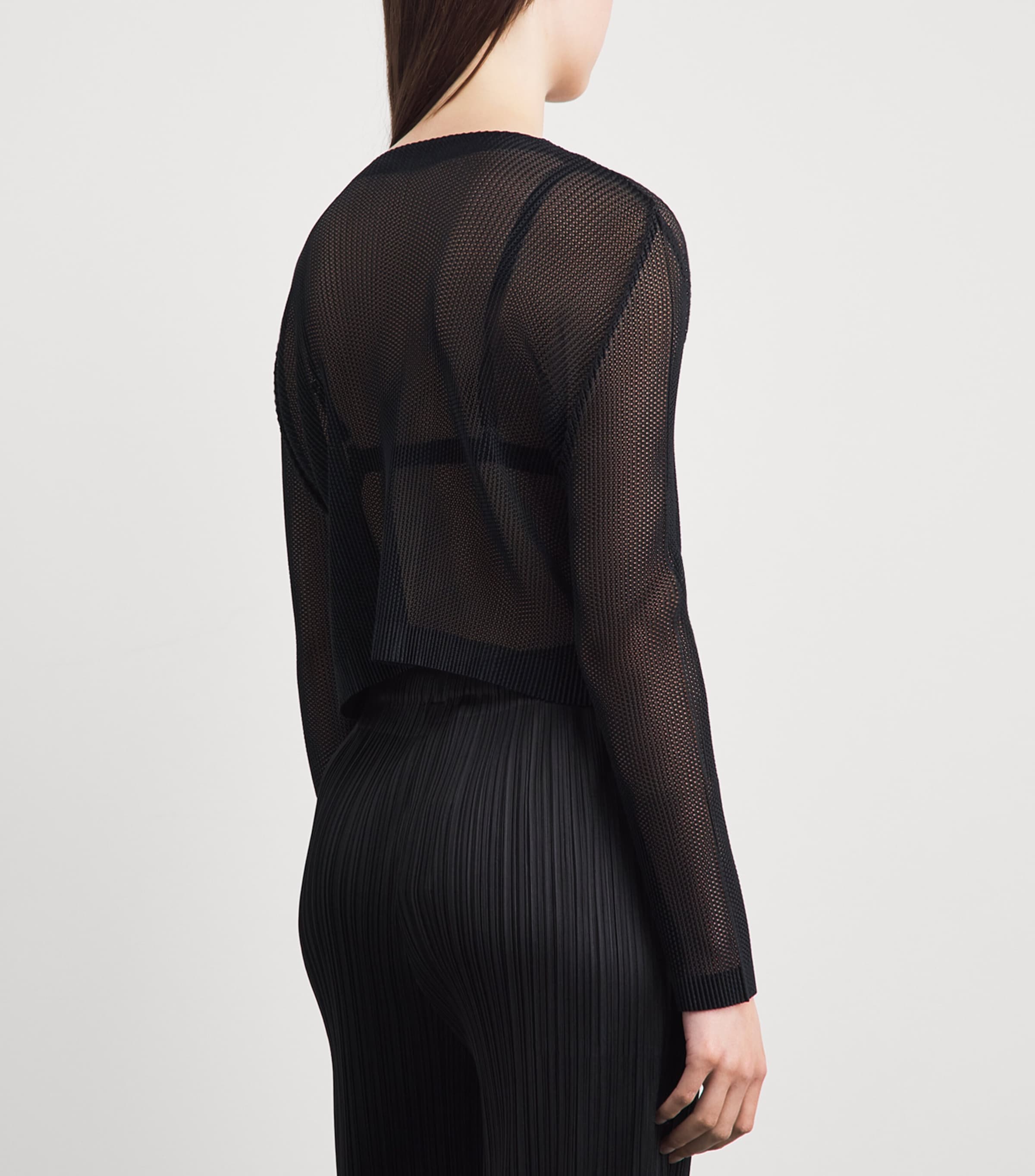 Pleats Please Issey Miyake Womens Tatami Cardigan Black Image 5