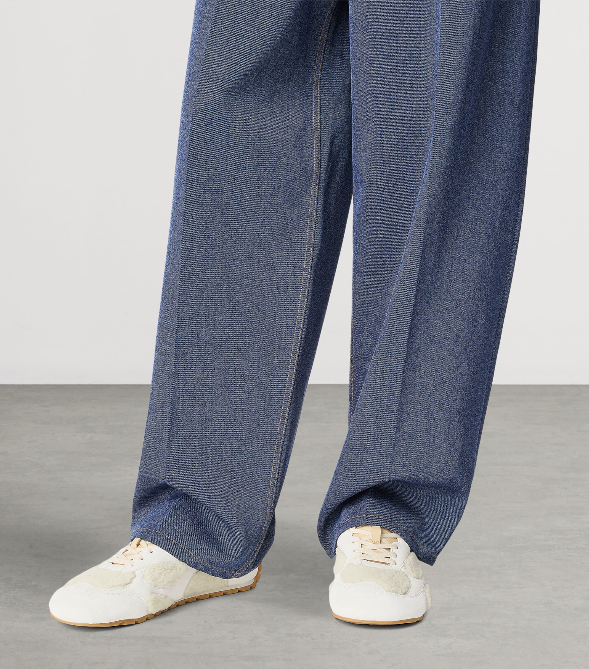 Shearling-Suede Orbit Flash Sneakers 9732 Image 2