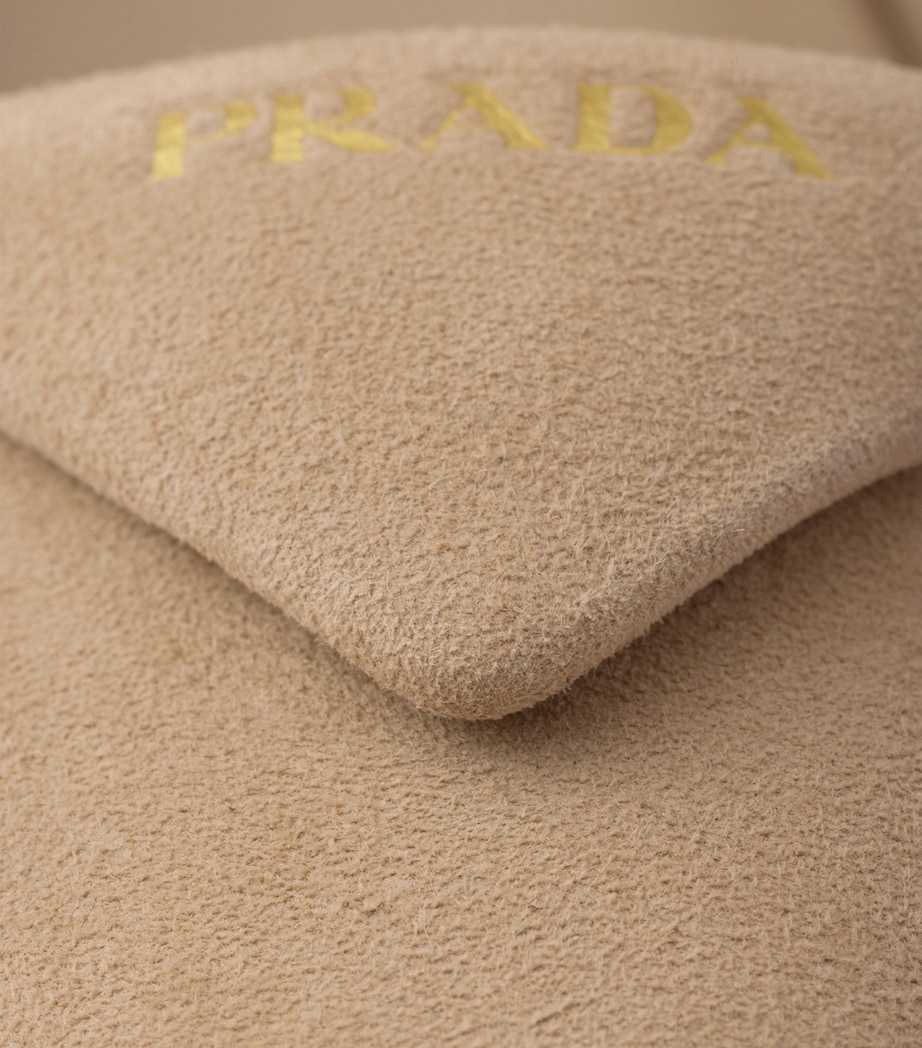 Prada Suede Slingback Pumps 75 Neutral Image 6