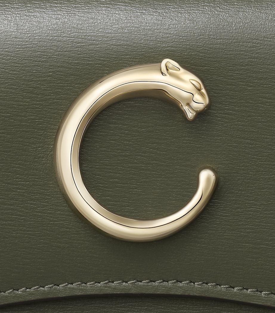 Mini Leather Panthère de Cartier Wallet GREEN Image 3