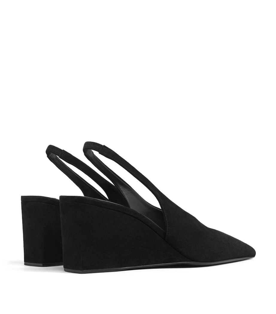 Alaïa Suede Cube Slingback Wedges 75 Noir Image 3