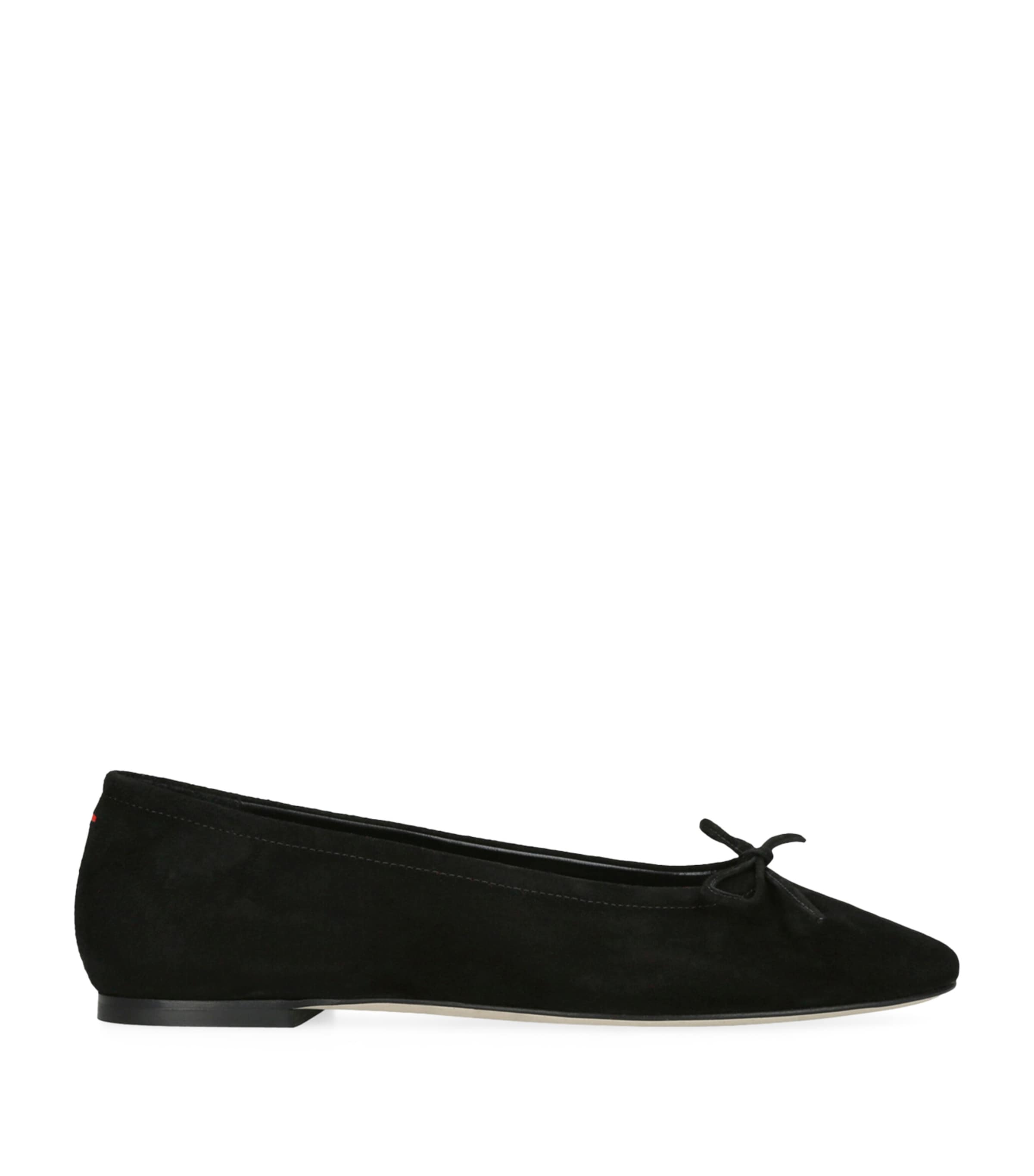 Aeyde Suede Delfina Ballet Flats In Black