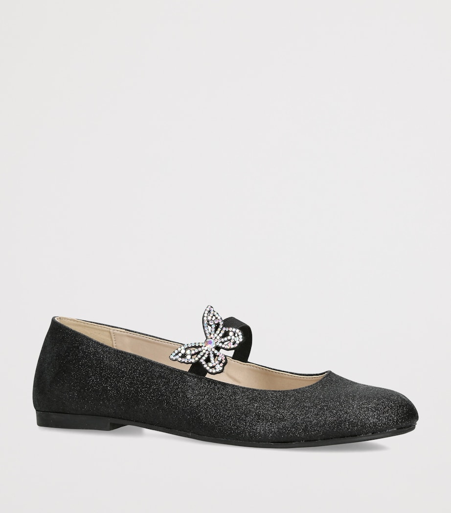 BabyWalker Sparkle Butterfly Ballet Flats Black Image 2