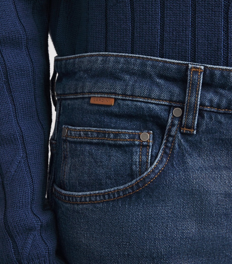 Lardini Mens Straight Jeans Denim Image 3