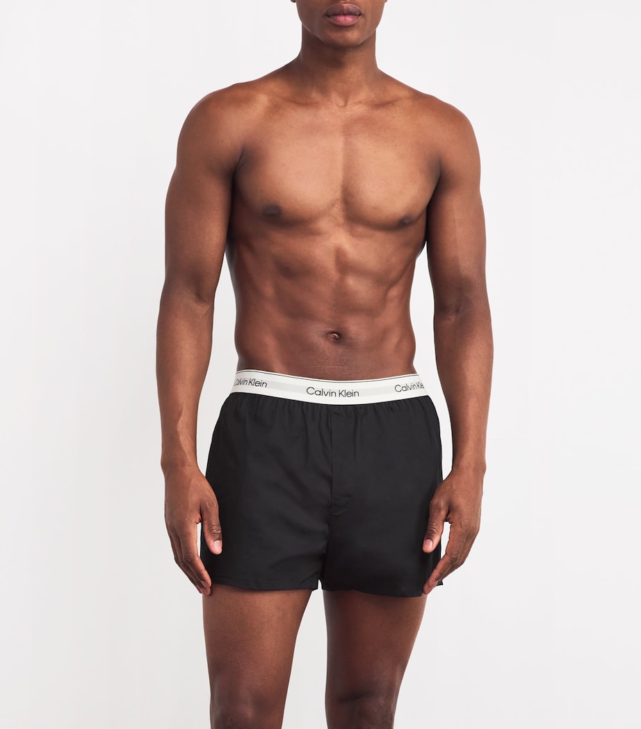 Cotton Stretch Slim Icon Boxers (Pack of 3) UB1-BLACK Image 2