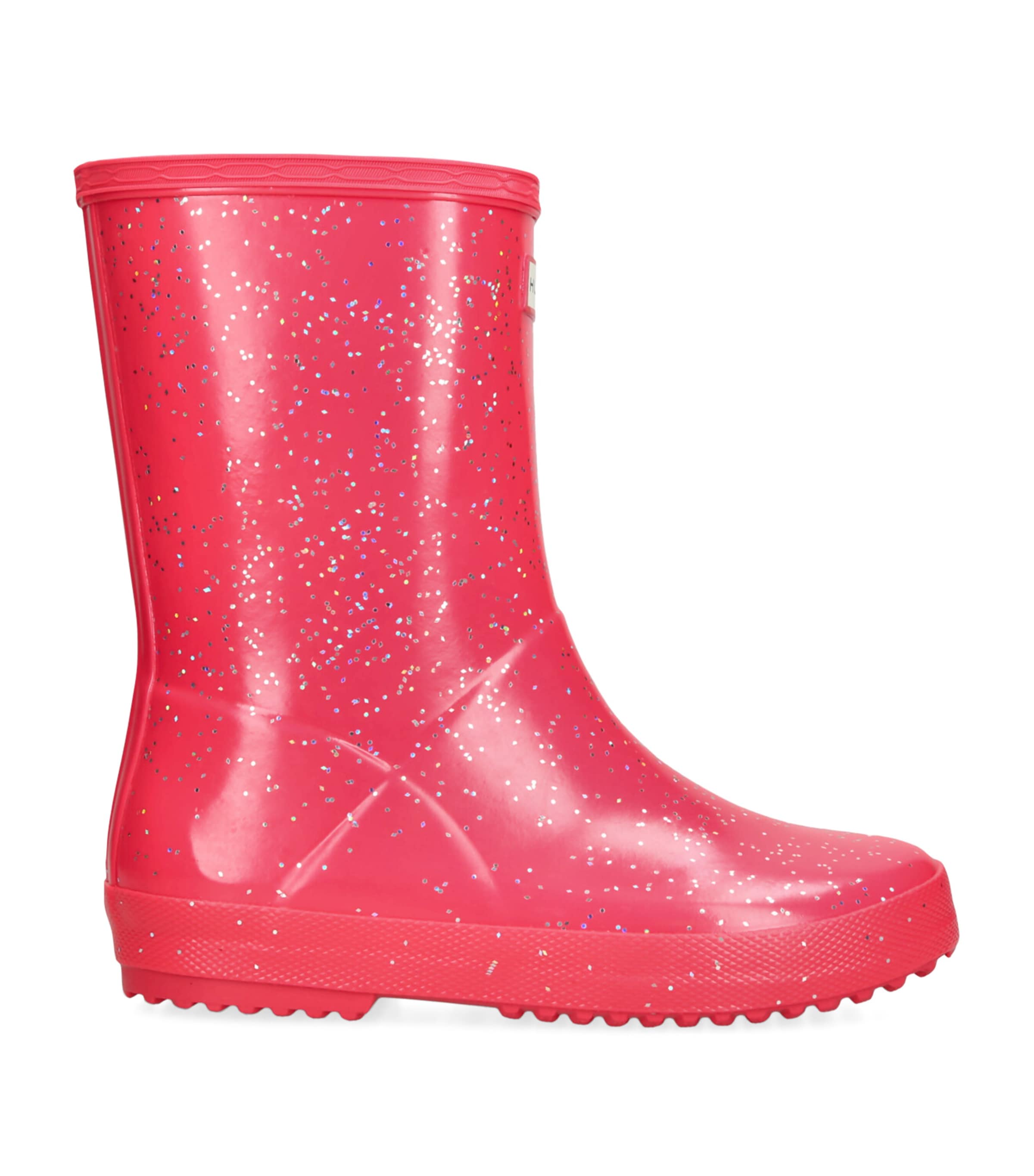 Hunter Kids Pink Giant Glitter First Wellington Boots Harrods SE - Main Image