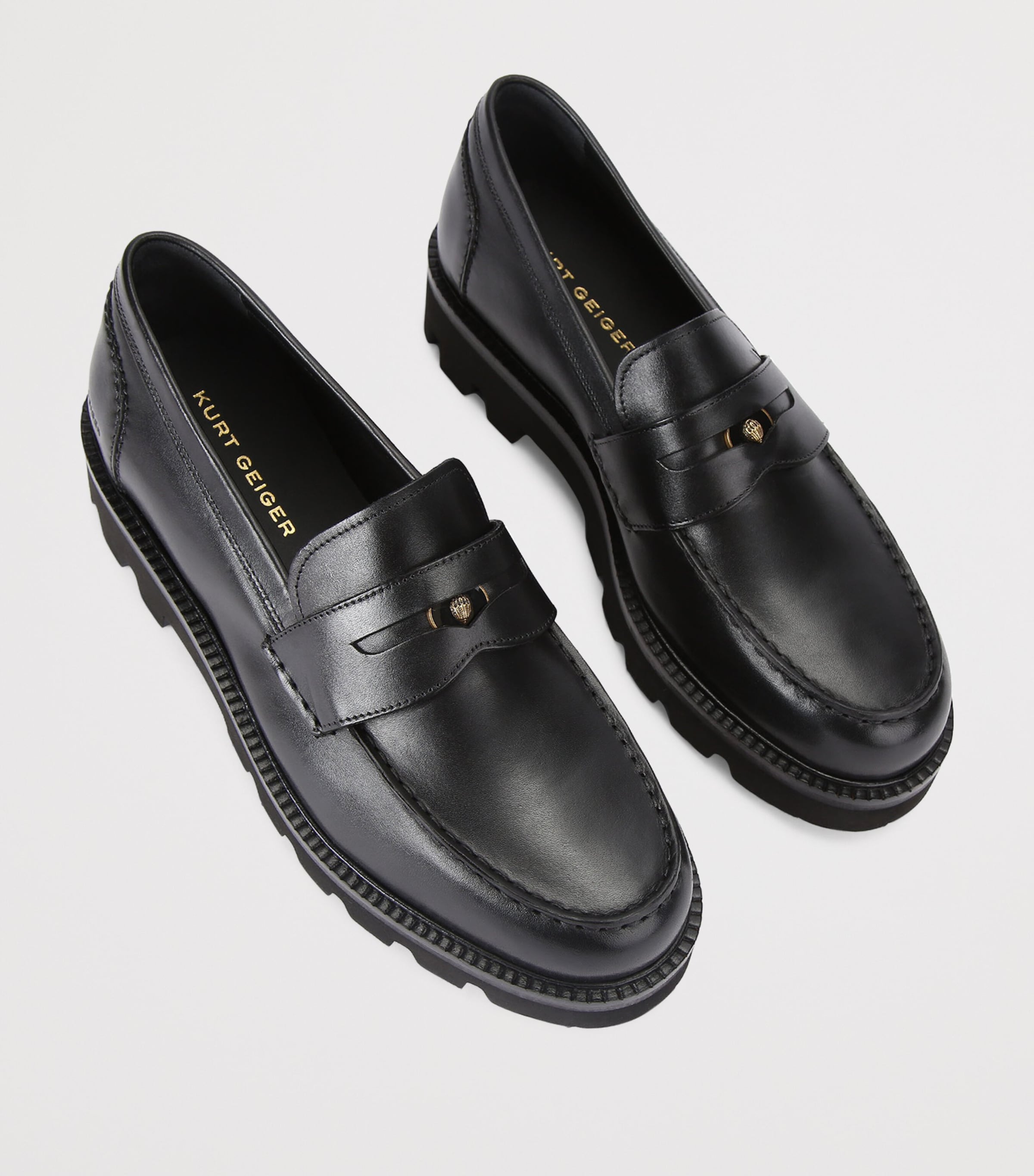 Leather Brompton Penny Loafer BLACK Image 4