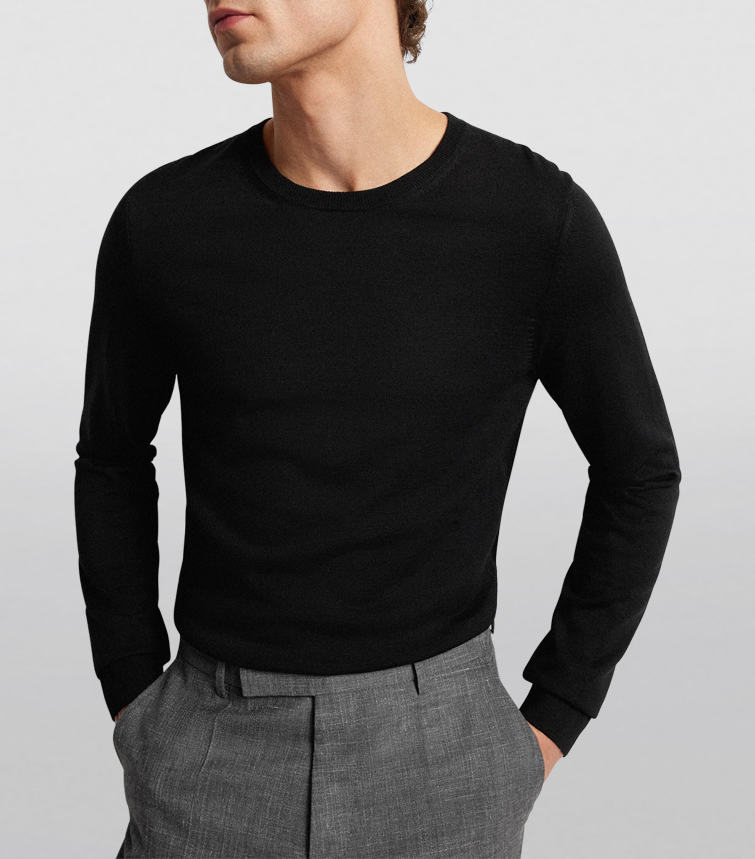 Virgin Wool Crew-Neck Sweater 001 Image 5