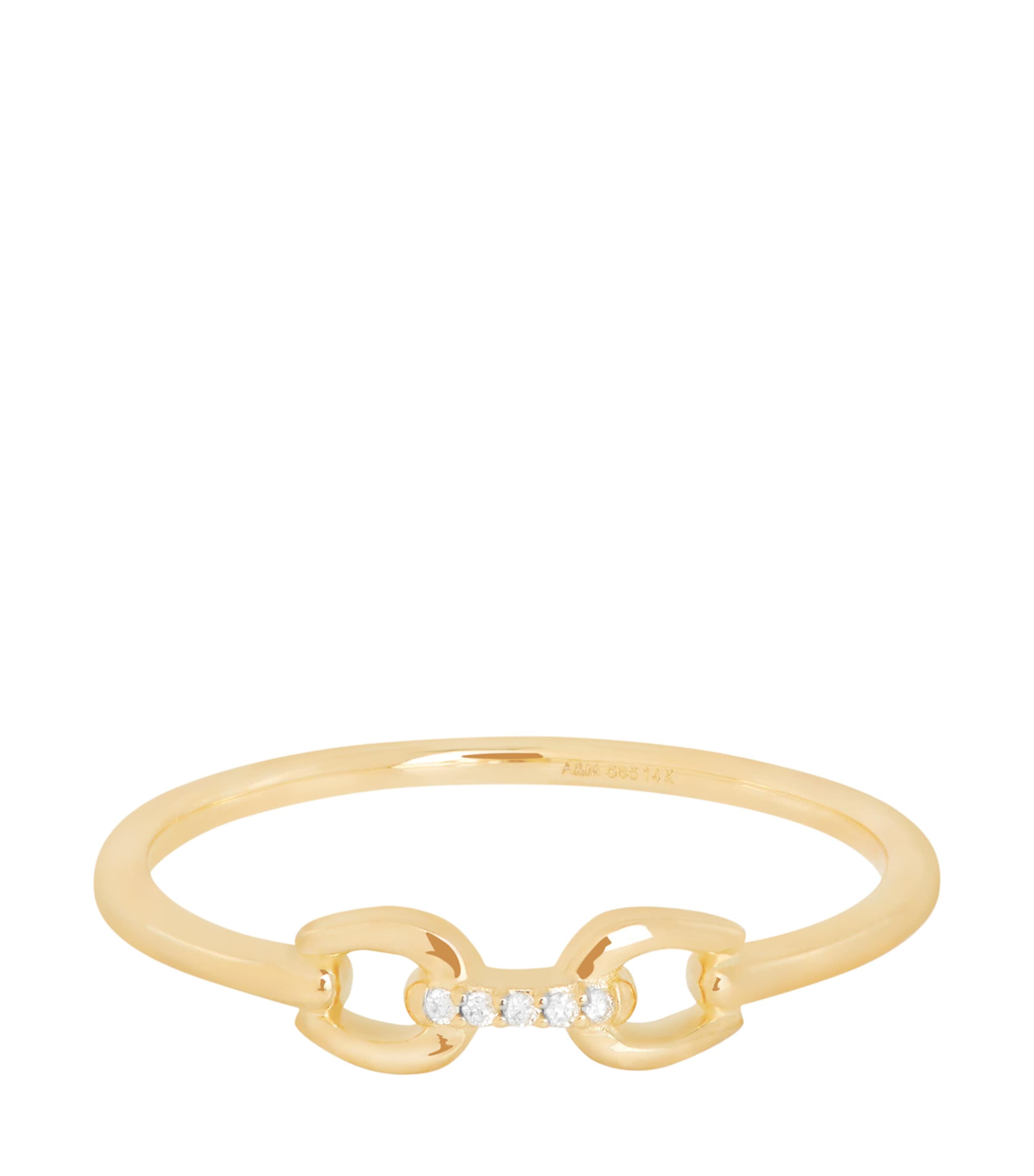 Astrid & Miyu Yellow Gold and Diamond Ring Gold Image 1
