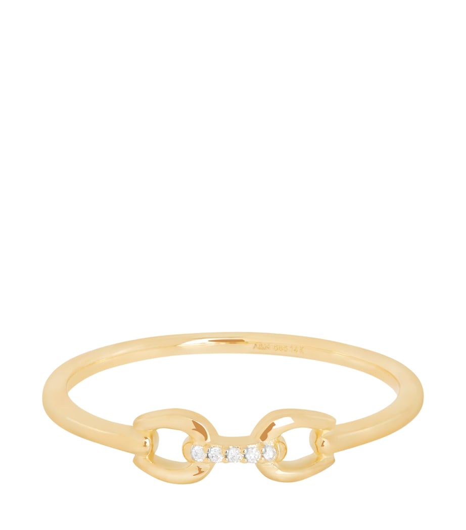 Astrid & Miyu Yellow Gold and Diamond Ring Gold Image 1