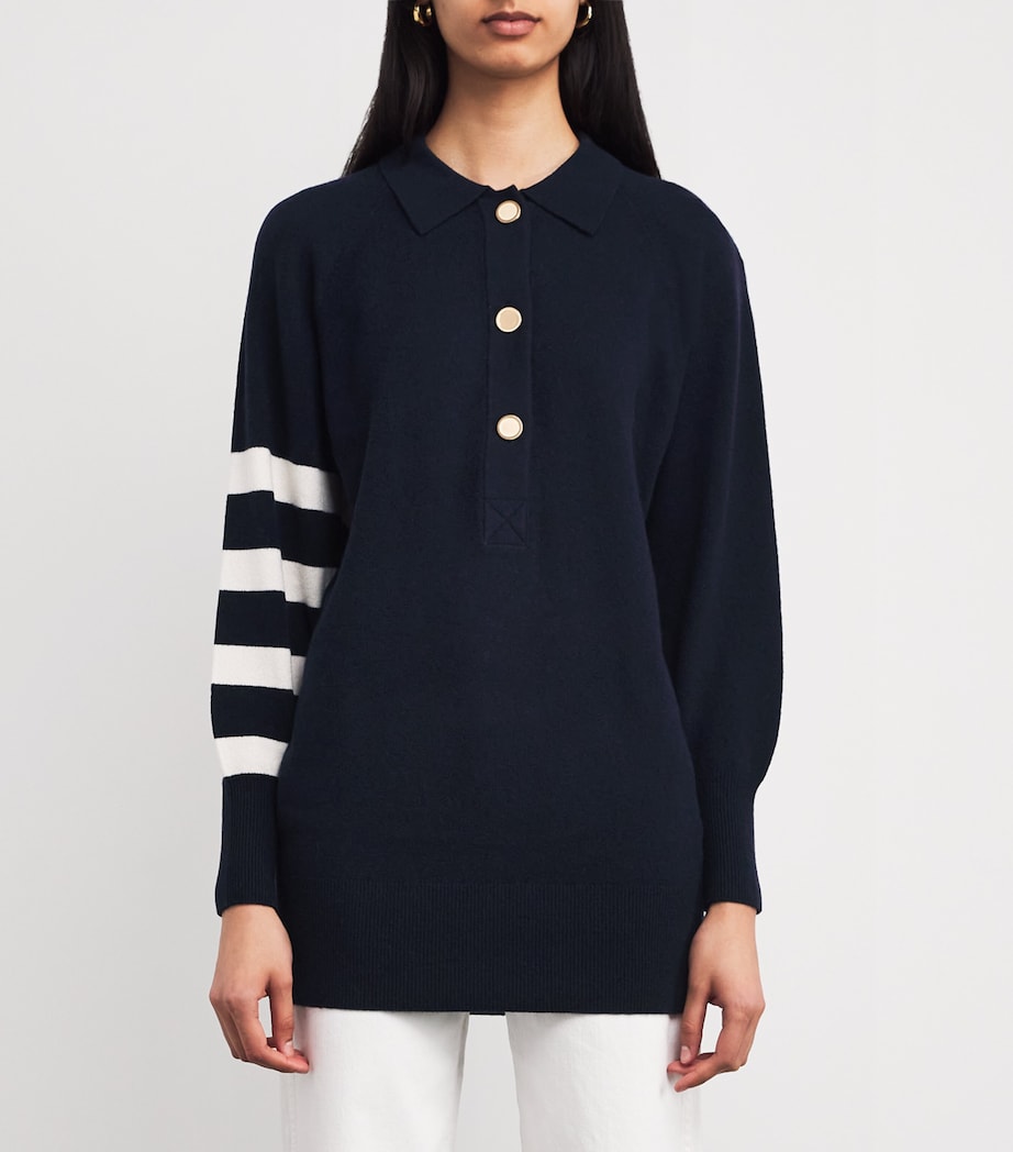 Wool-Blend Rugby Tunic Sweater NAVY MULTI Image 3