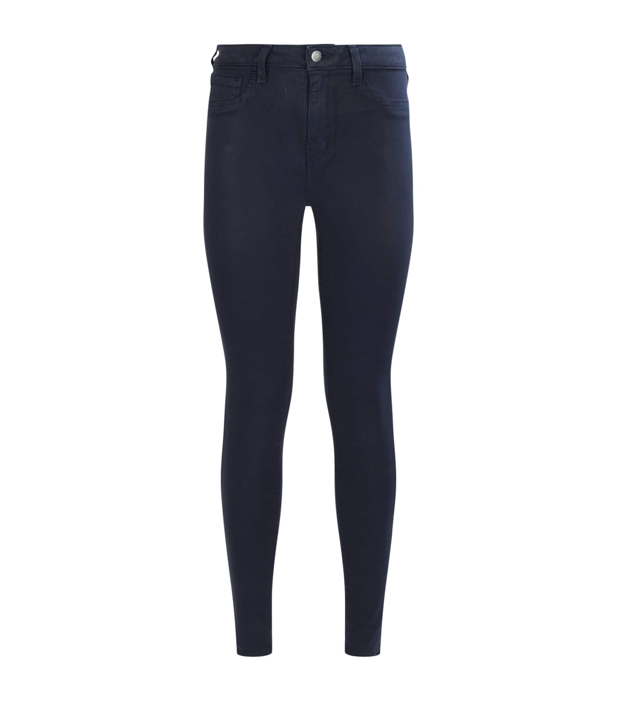 L Agence Marguerite High Rise Coated Skinny Jeans In Navy