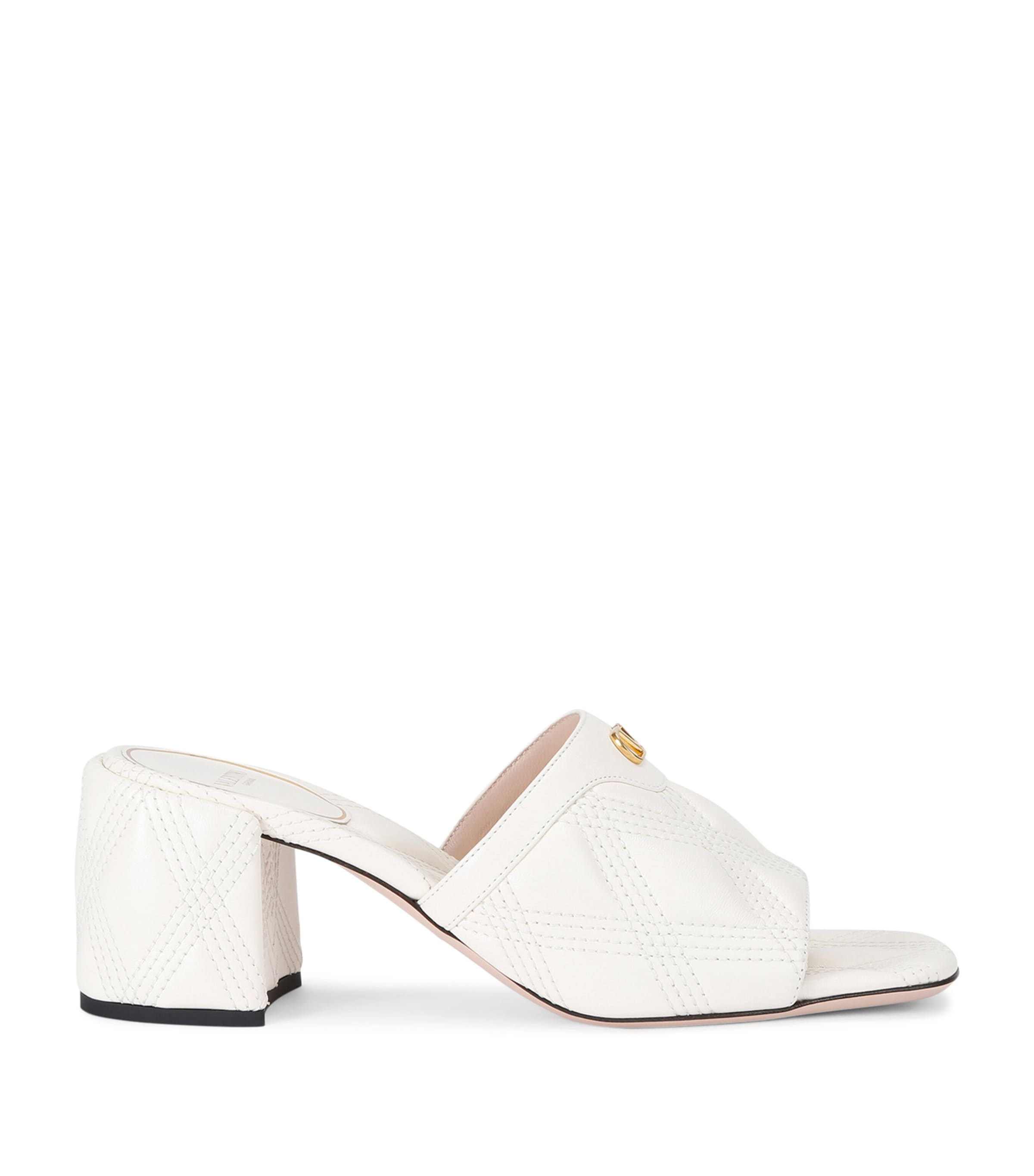 Valentino Garavani Quiltie 67 Heeled Mules 60 White Image 1