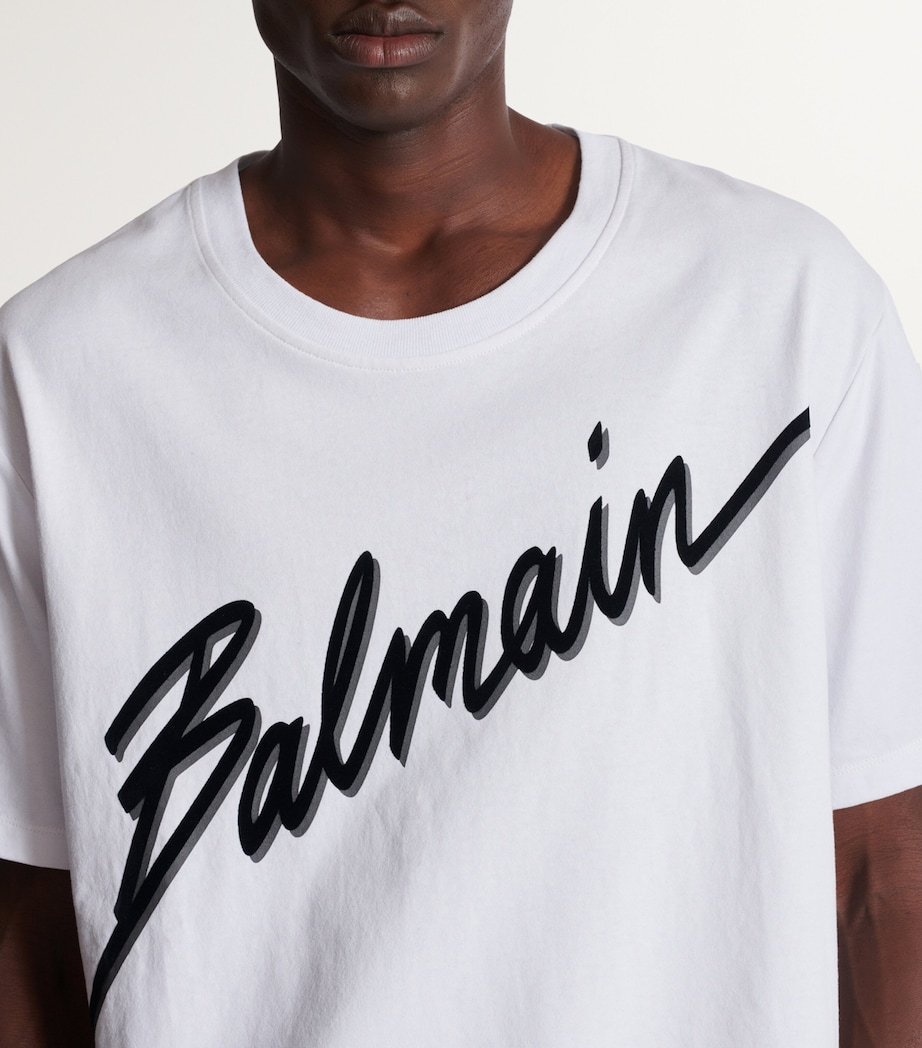 Cotton Logo Print T-Shirt GAB BLANC/NOIR Image 5