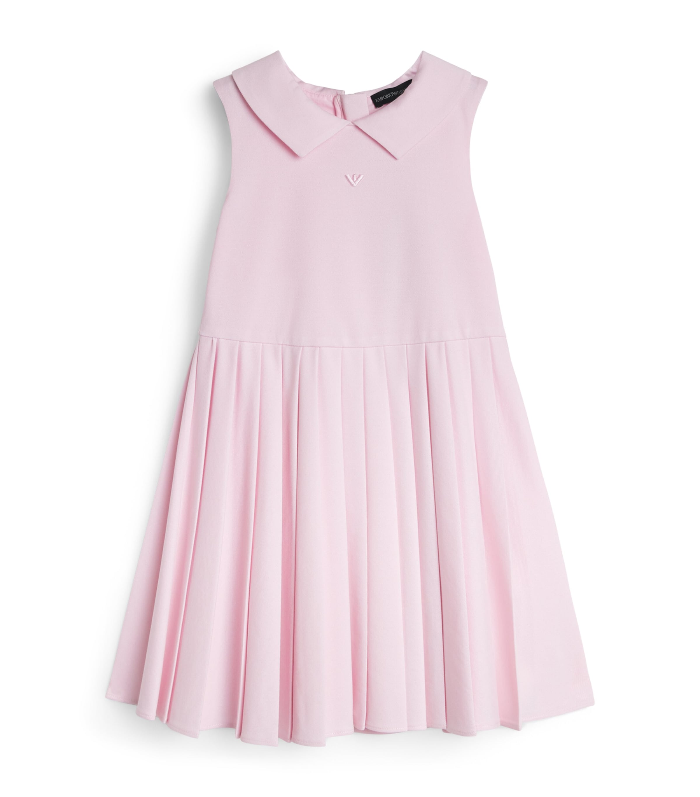 Emporio Armani Kids Pleated Sleeveless Dress (4-14 Years) Light Lilac Image 1