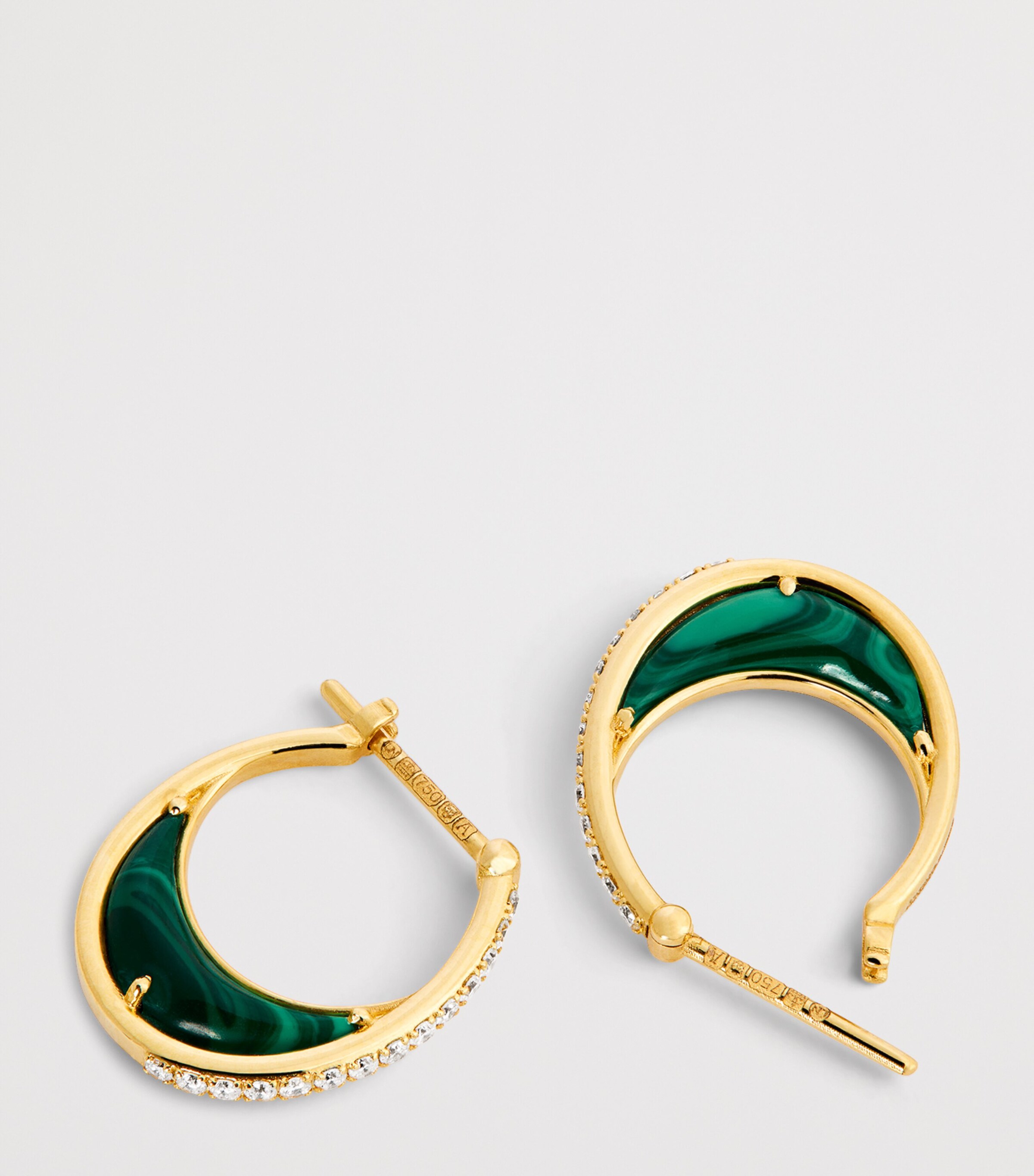 L'ATELIER NAWBAR Yellow Gold and Diamond Bloop Moon Lot N*91 Hoop Earrings Yellow Gold Image 6
