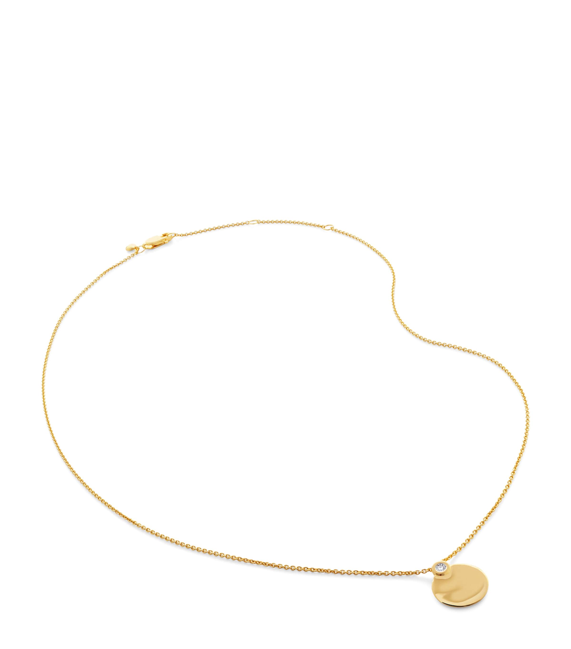 Monica Vinader Gold Vermeil And Diamond Essentials Necklace
